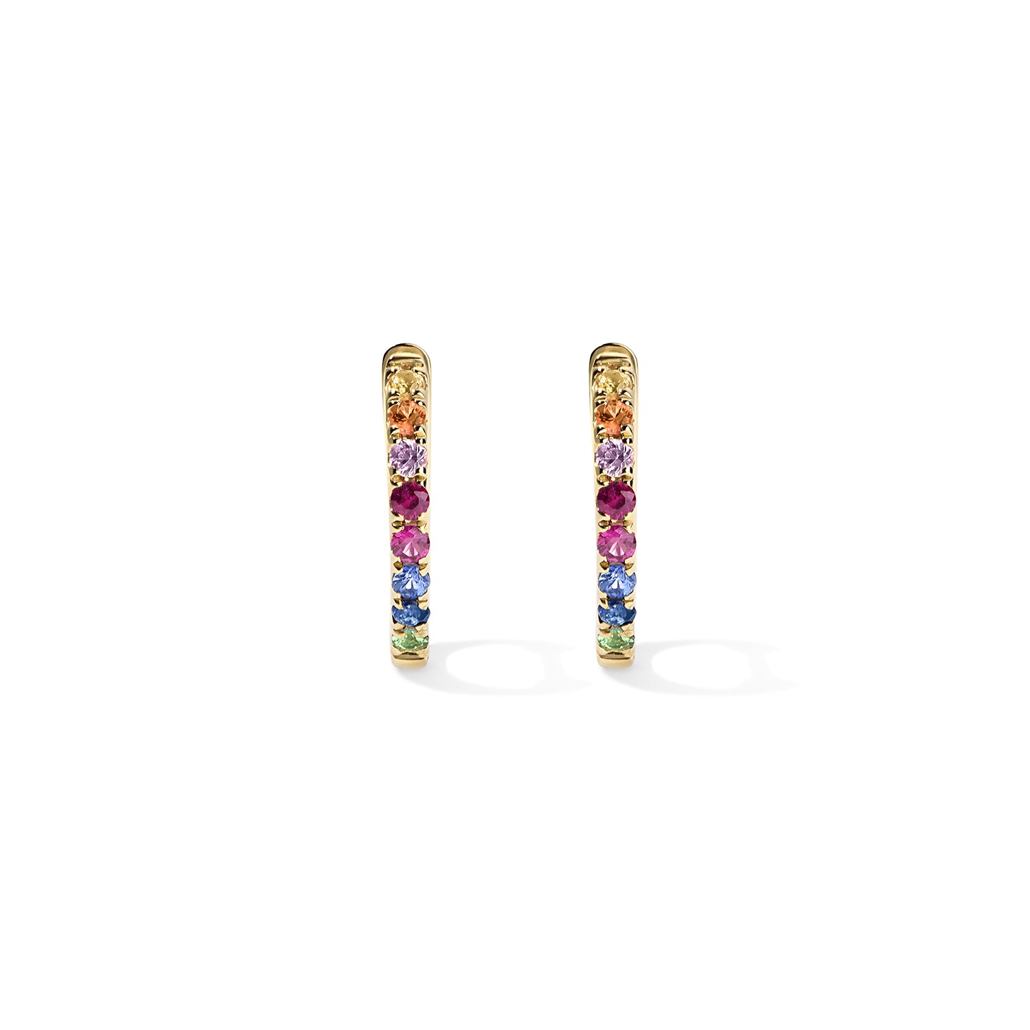 Gemma Rainbow and Diamond Reversible Huggie