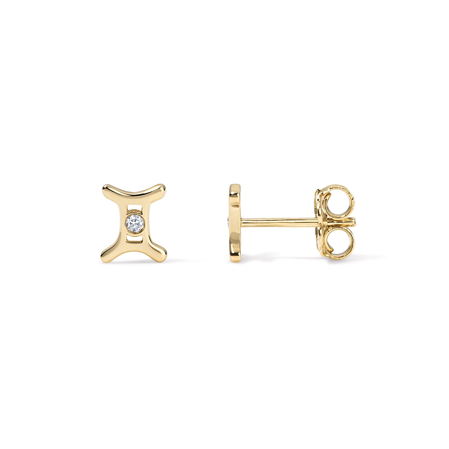 Small Zodiac Stud Earring