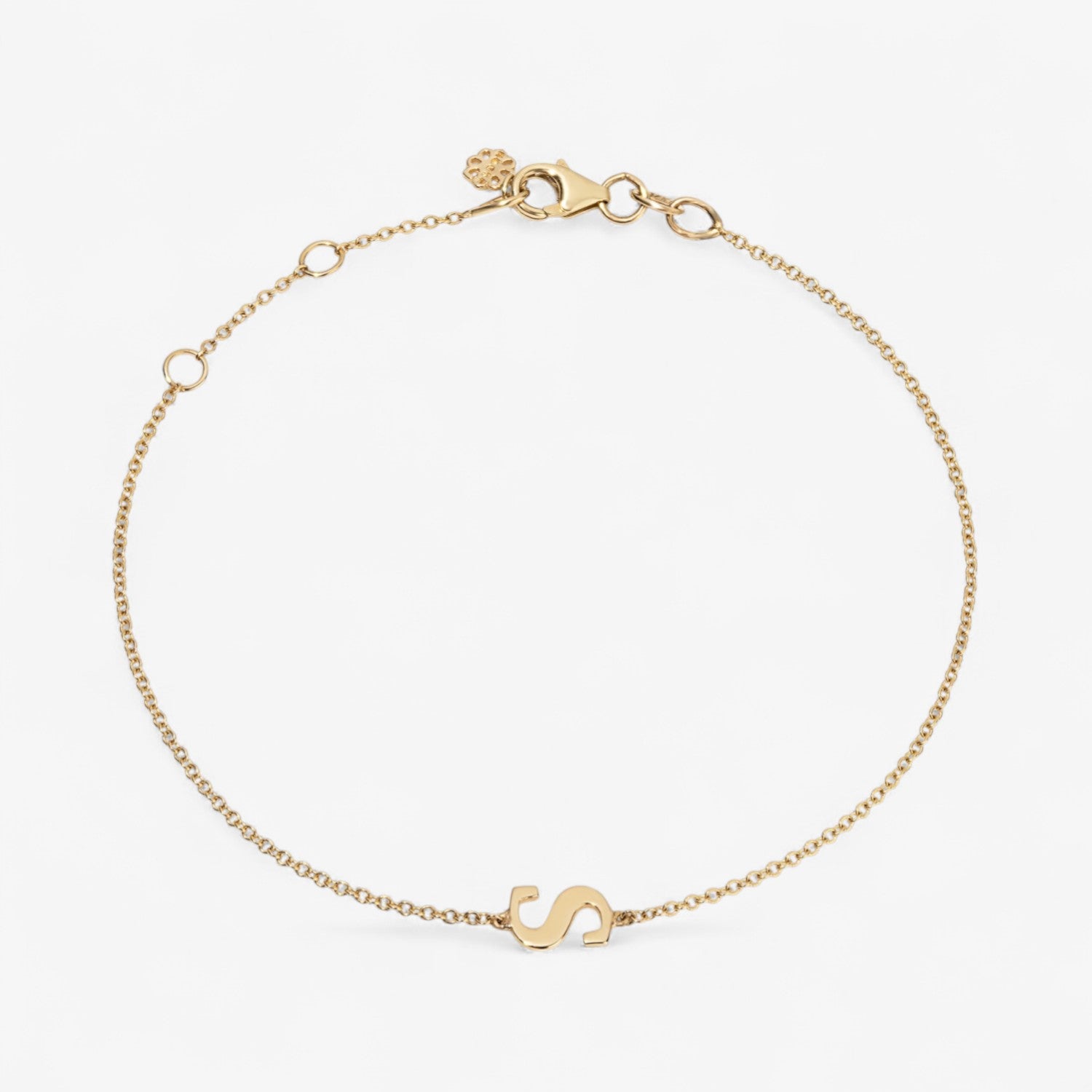 Small Gold Initial Bracelet