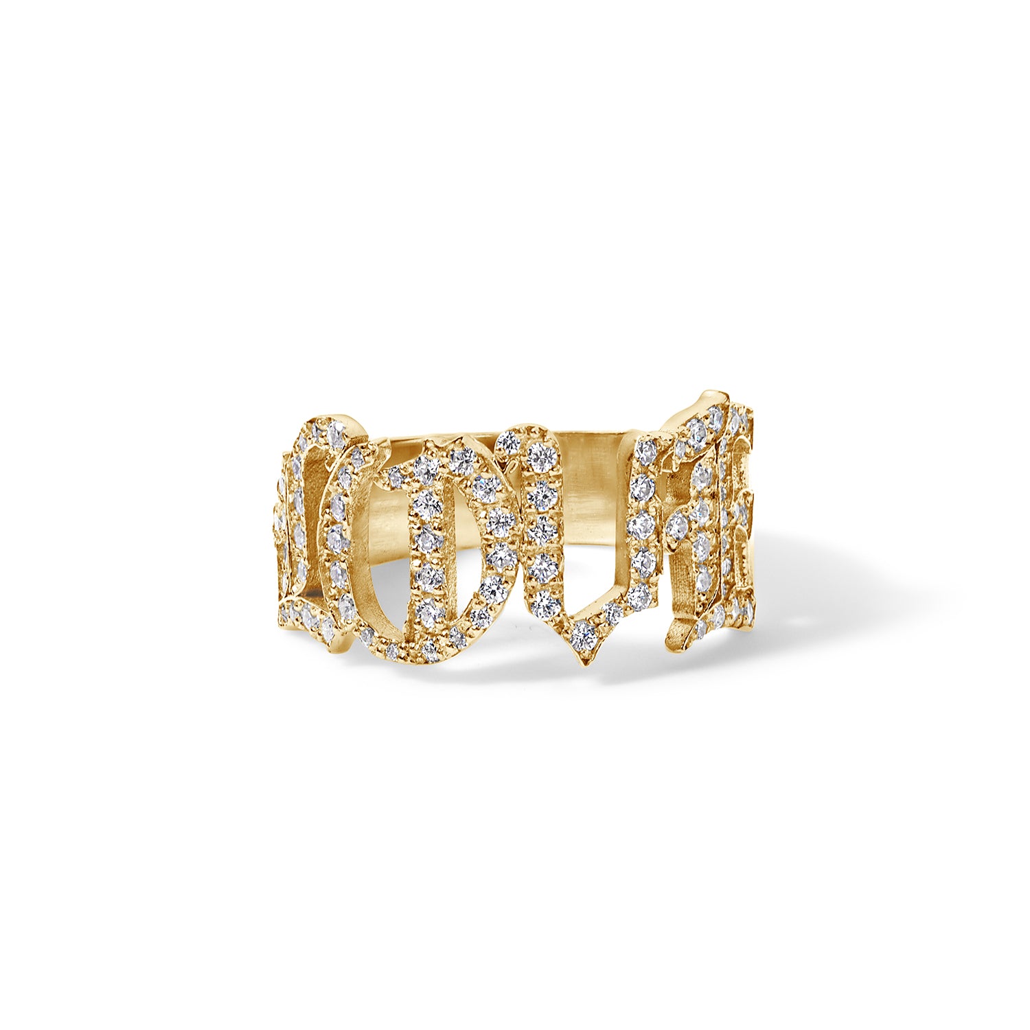 Victorian Gold and Diamond Initial Ring