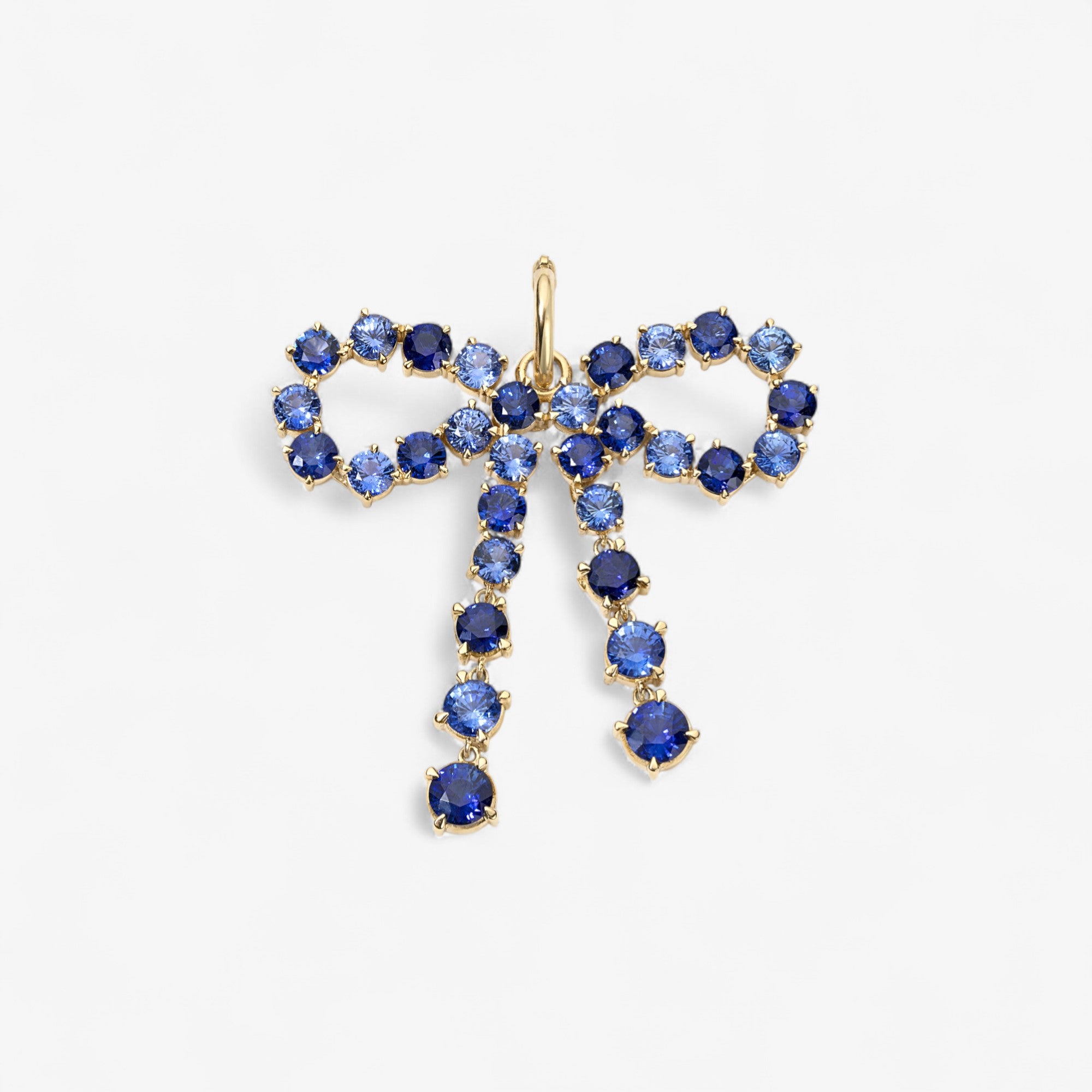 Grace Blue Sapphire Bow Pendant
