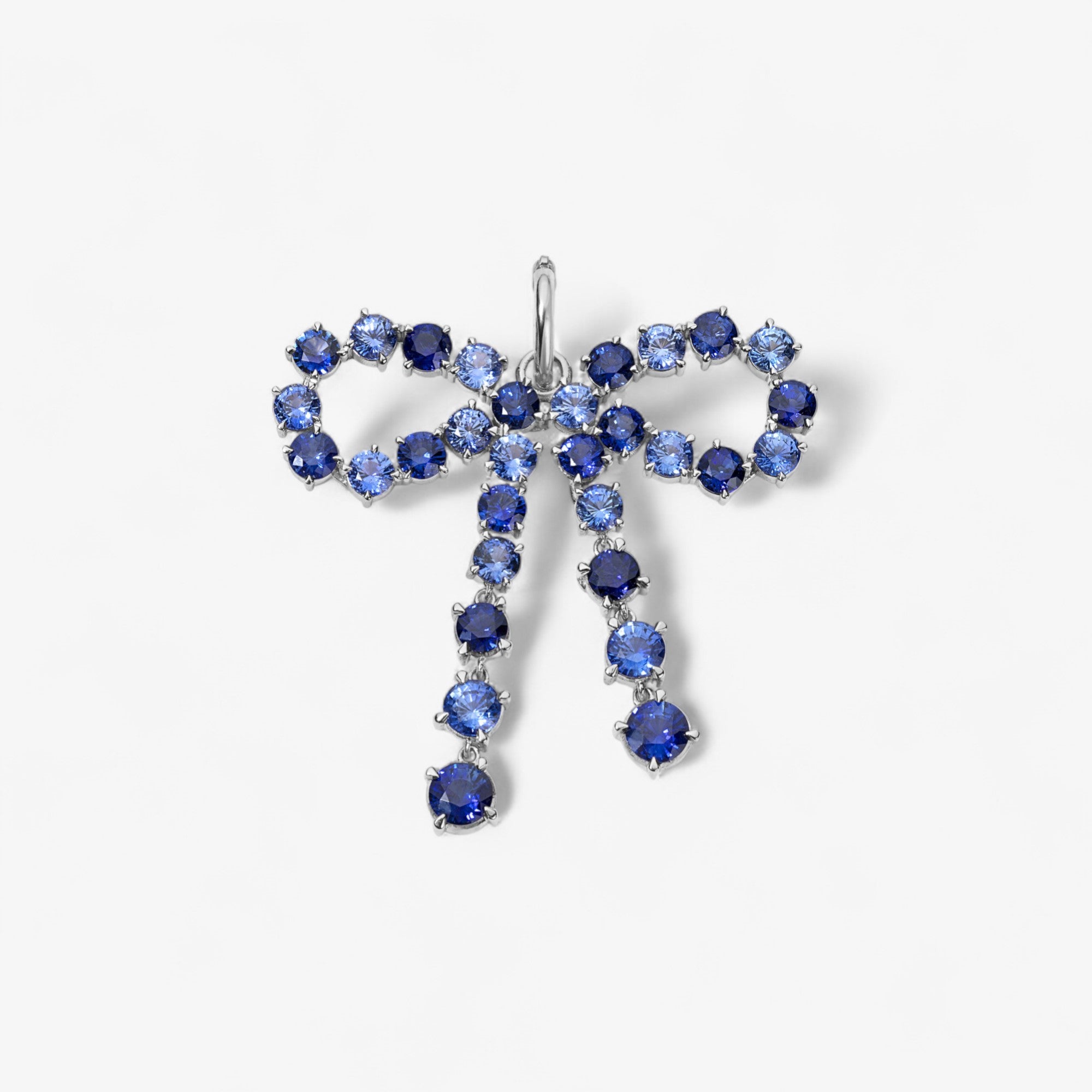 Grace Blue Sapphire Bow Pendant