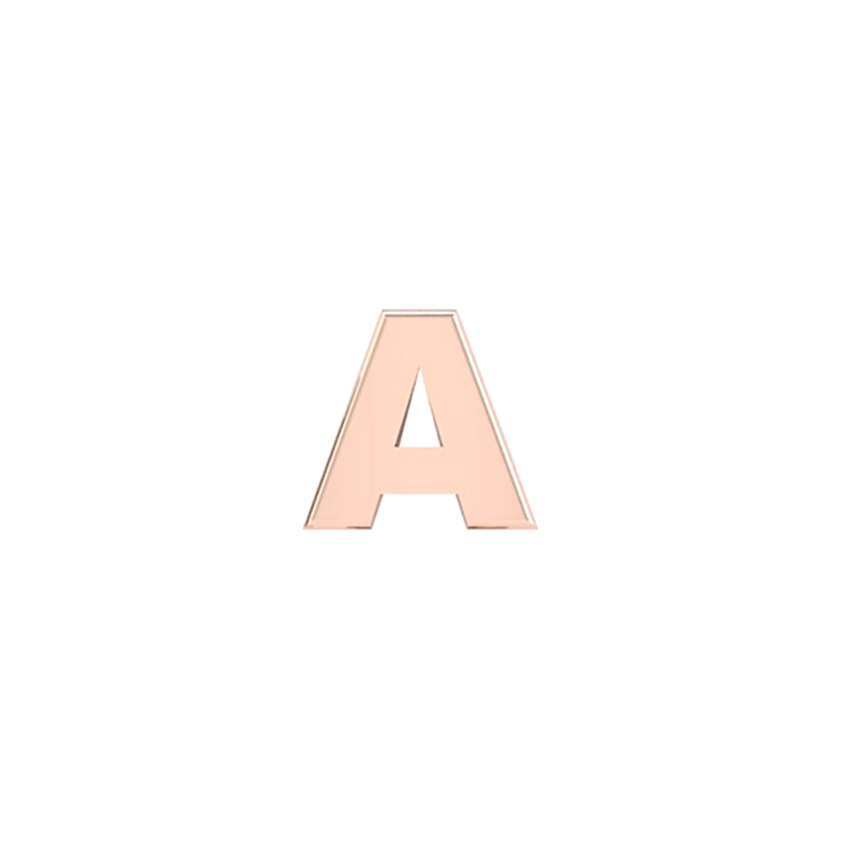 Petite Slider Solid Letter A Charm