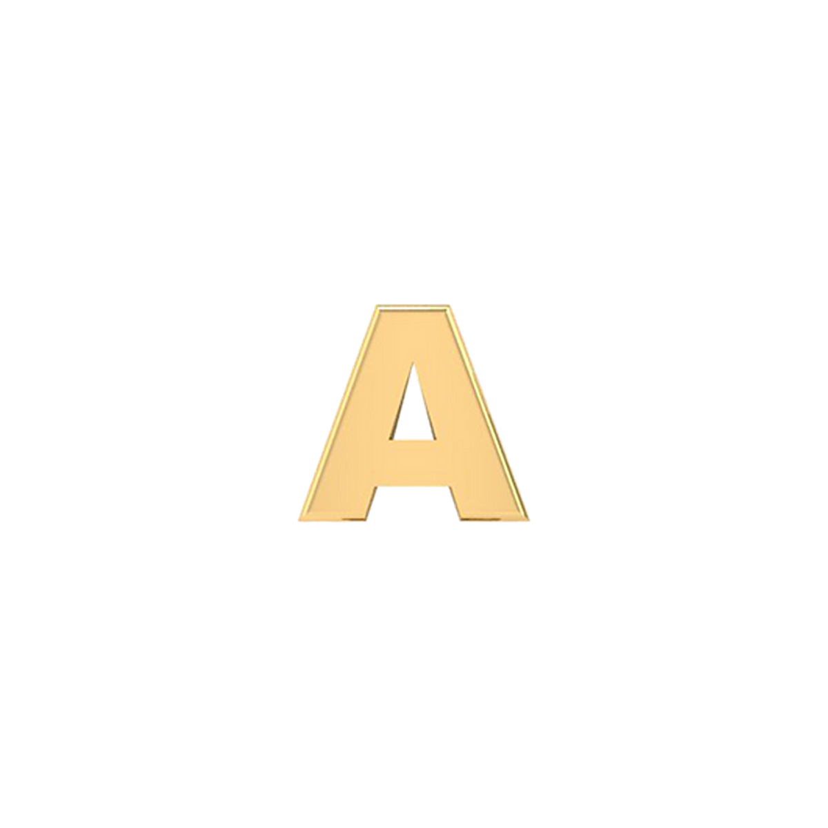 Petite Slider Solid Letter A Charm