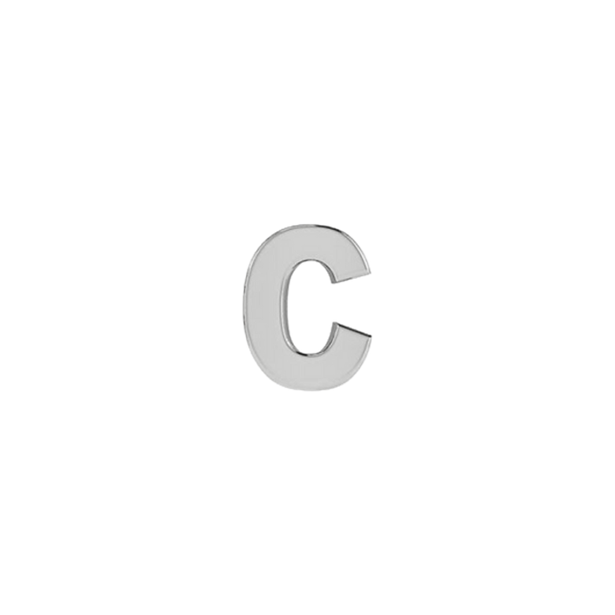 Petite Slider Solid Letter C Charm