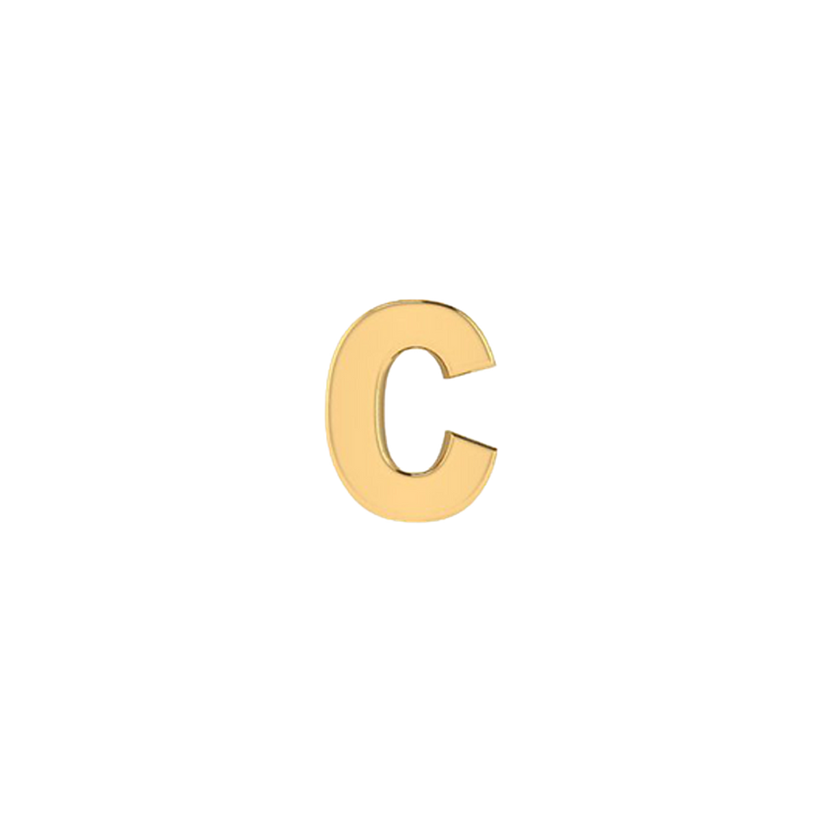 Petite Slider Solid Letter C Charm