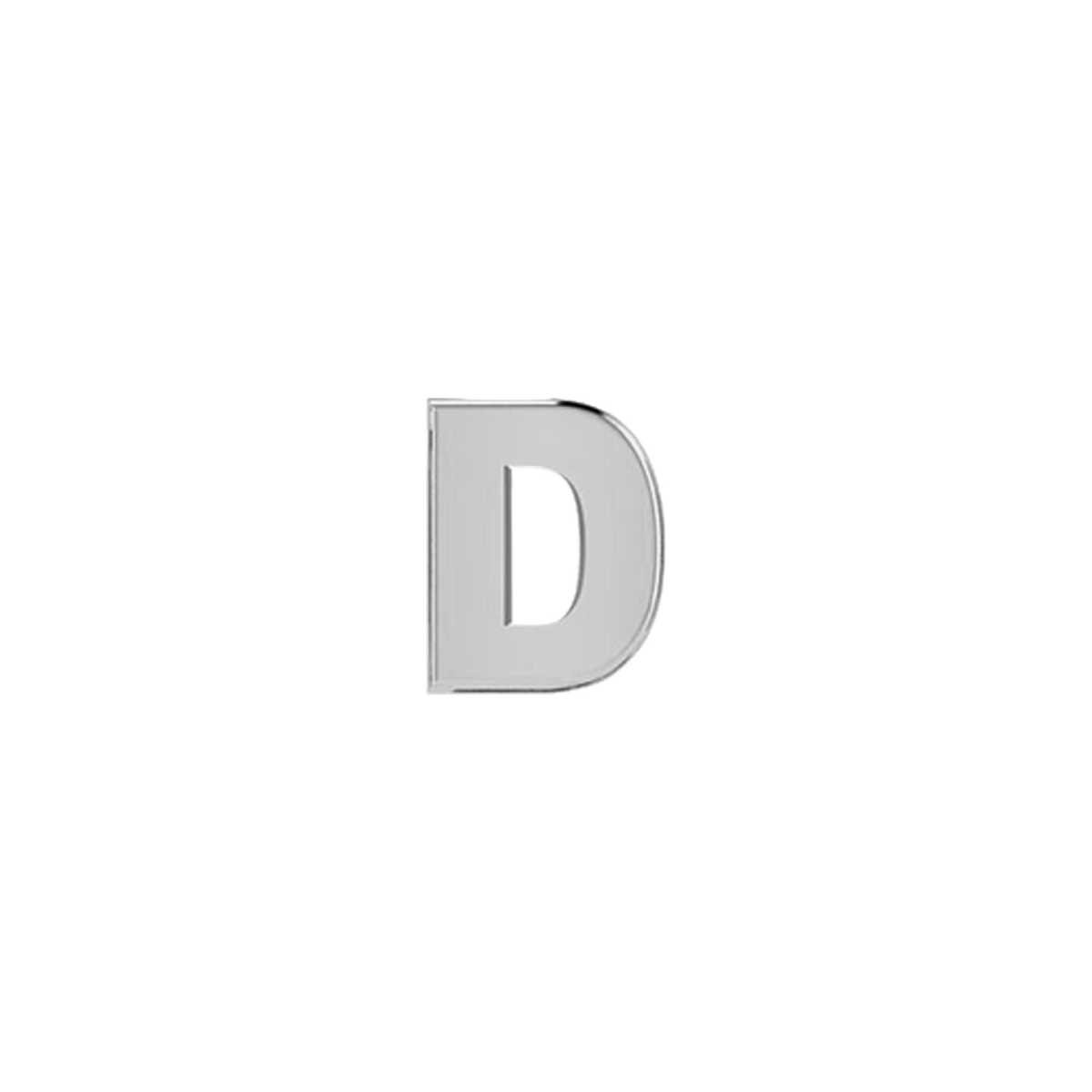 Petite Slider Solid Letter D Charm