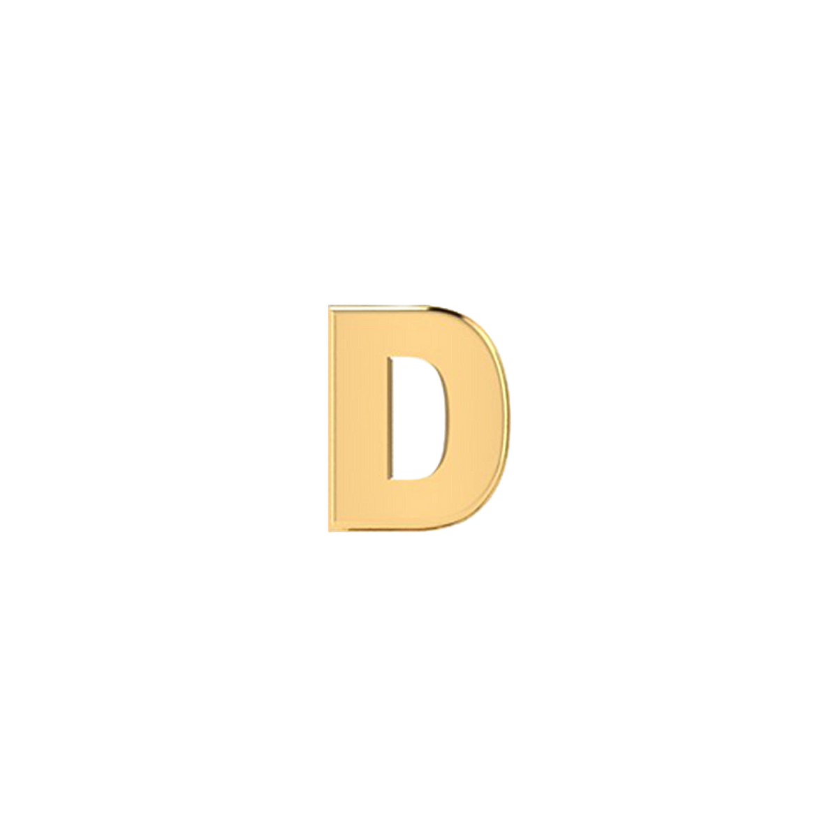 Petite Slider Solid Letter D Charm