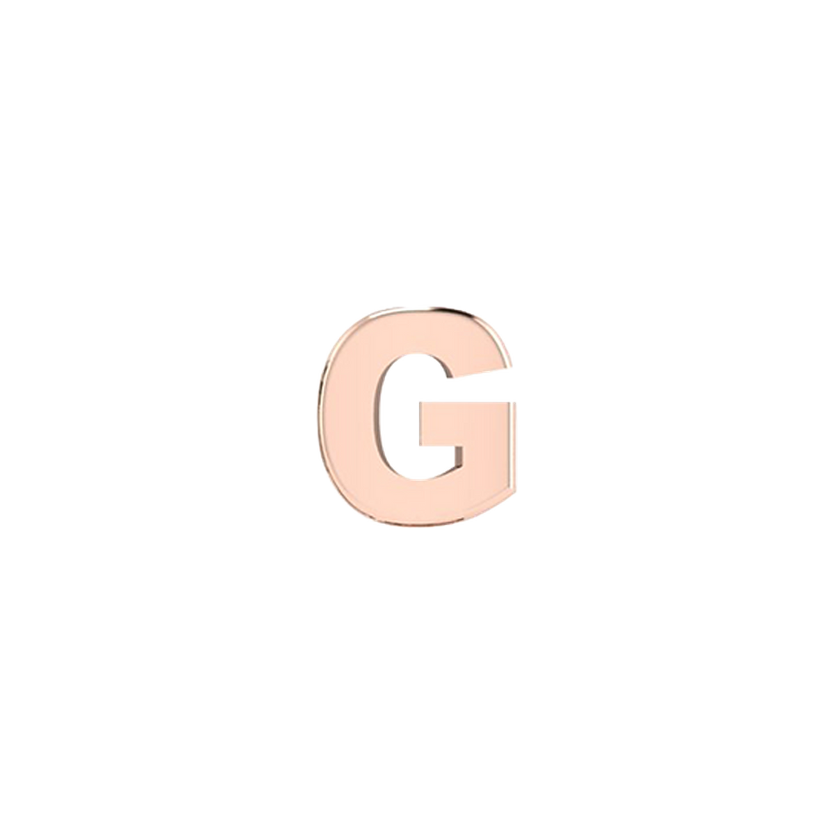 Petite Slider Solid Letter G Charm