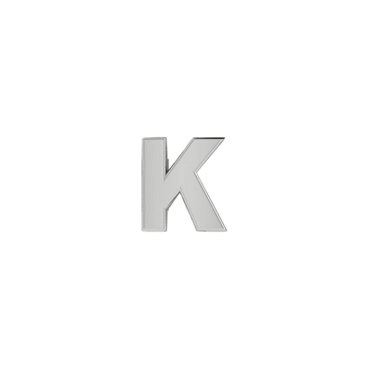 Petite Slider Solid Letter K Charm