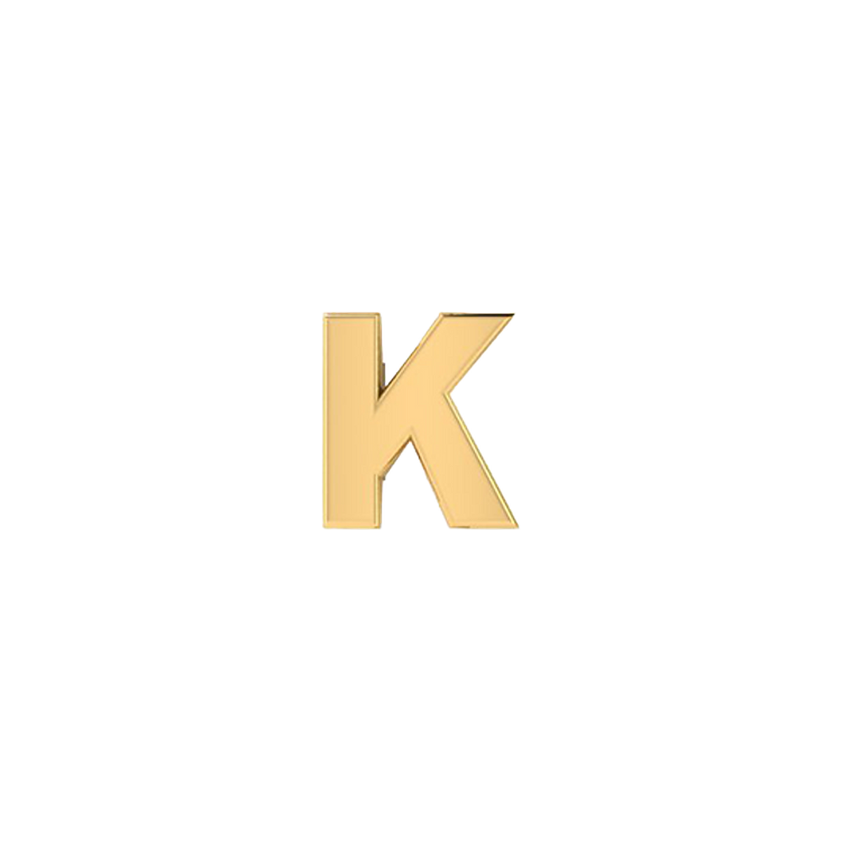 Petite Slider Solid Letter K Charm