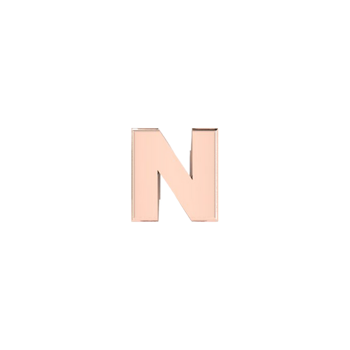 Petite Slider Solid Letter N Charm