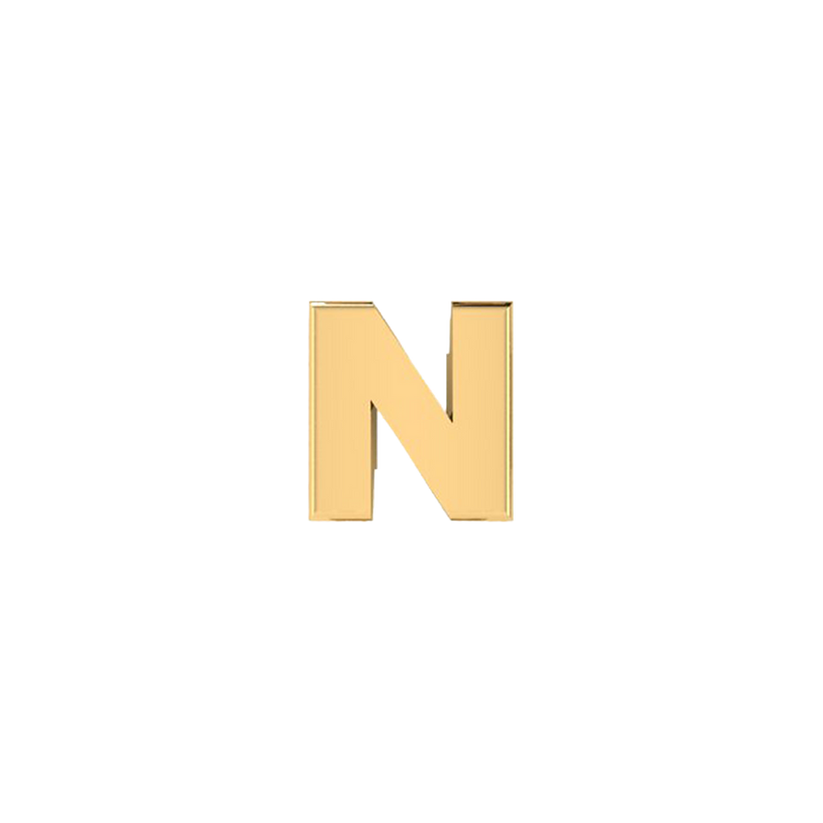Petite Slider Solid Letter N Charm