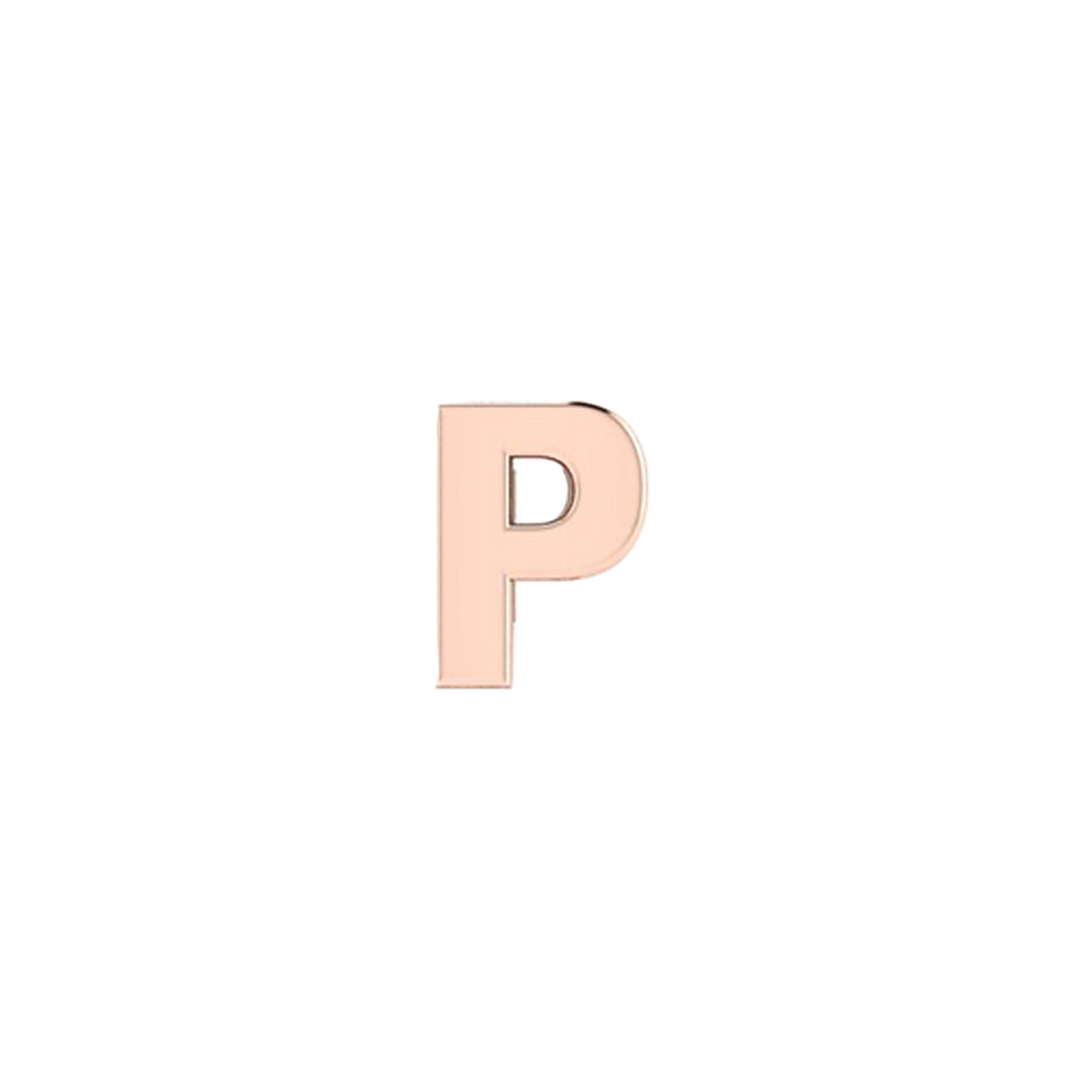 Petite Slider Solid Letter P Charm
