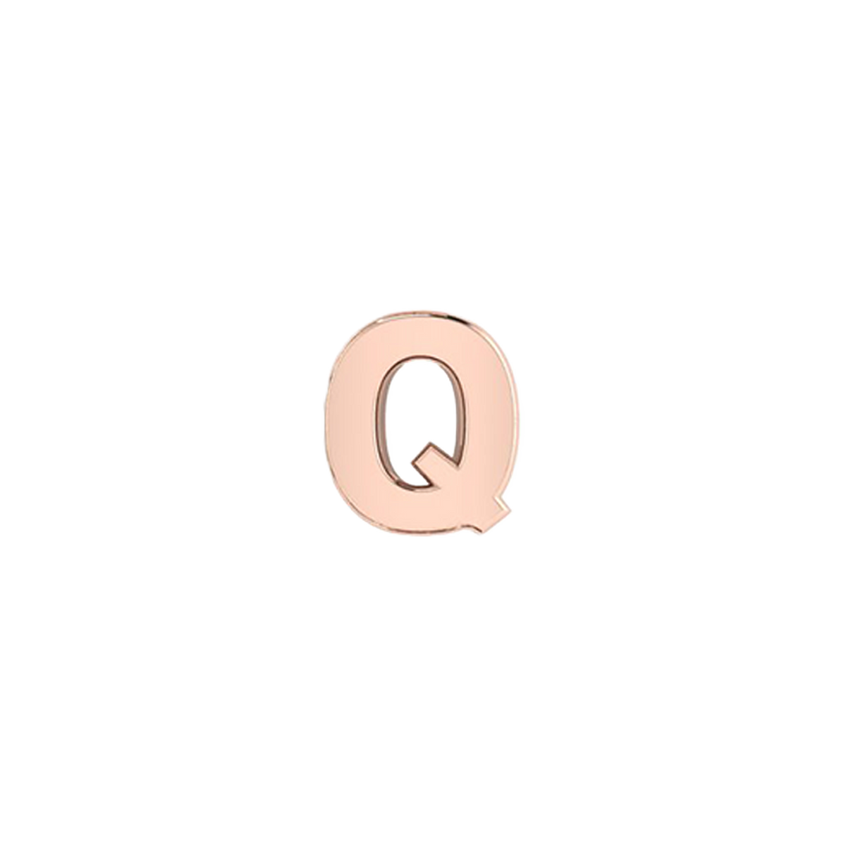 Petite Slider Solid Letter Q Charm