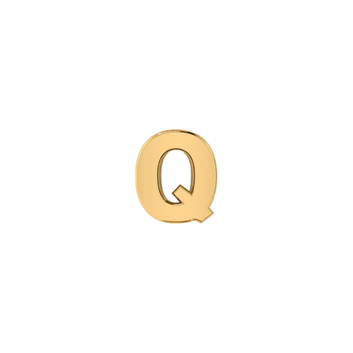 Petite Slider Solid Letter Q Charm