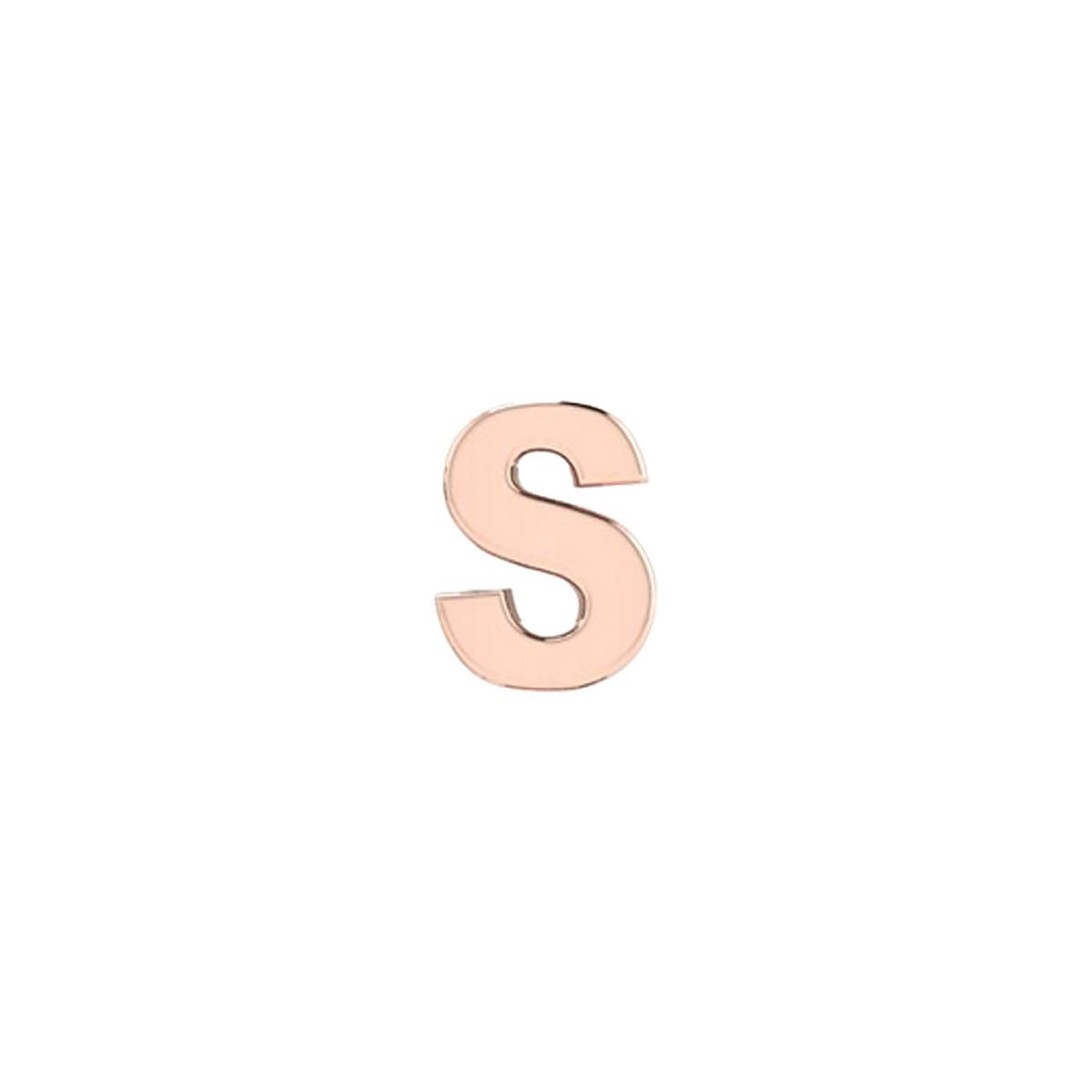 Petite Slider Solid Letter S Charm