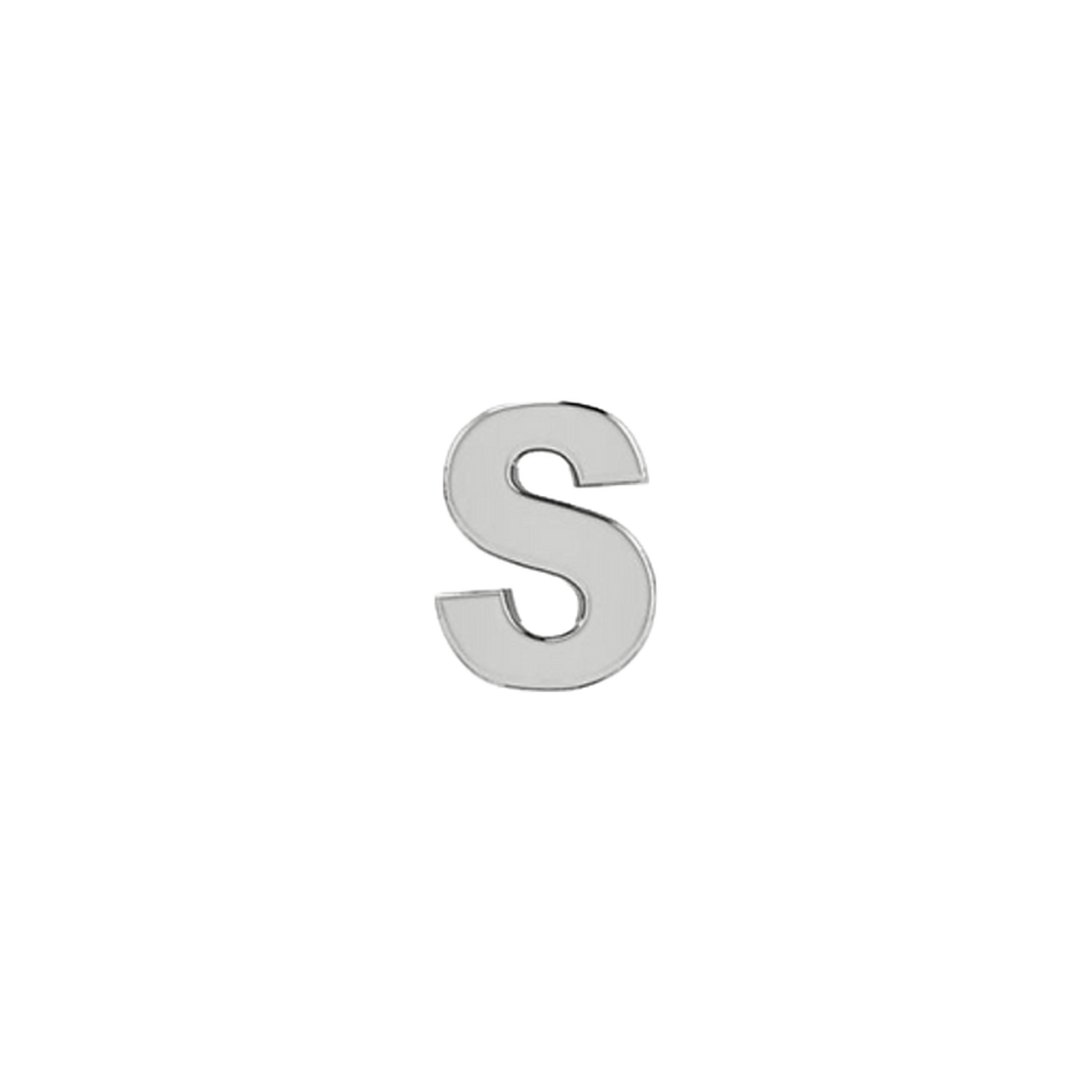 Petite Slider Solid Letter S Charm