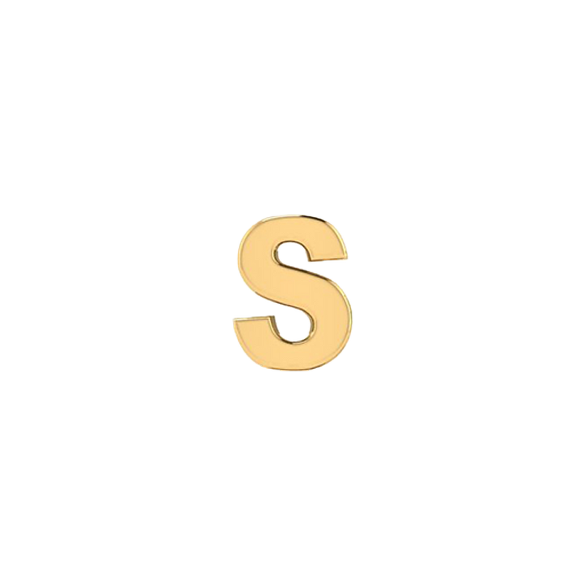 Petite Slider Solid Letter S Charm