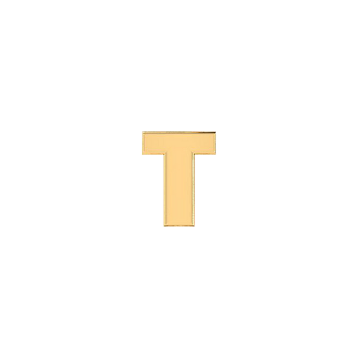 Petite Slider Solid Letter T Charm