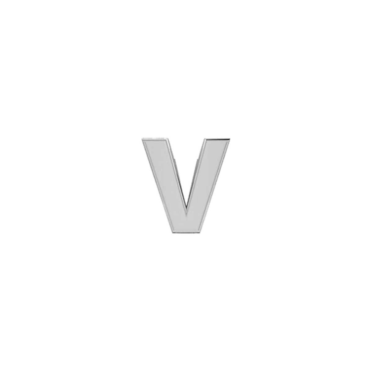 Petite Slider Solid Letter V Charm