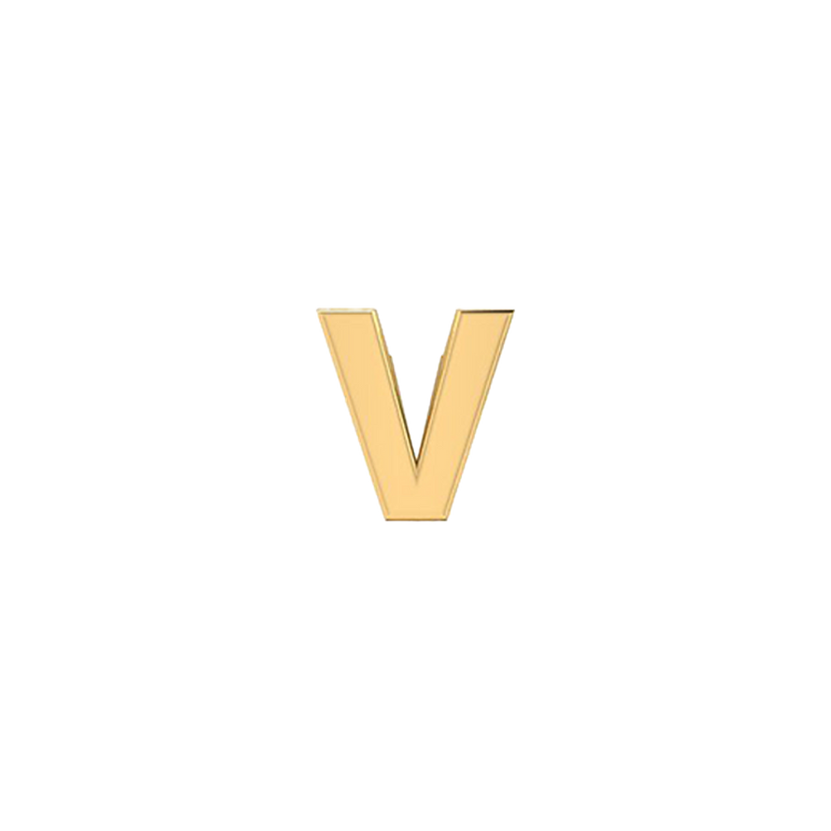 Petite Slider Solid Letter V Charm