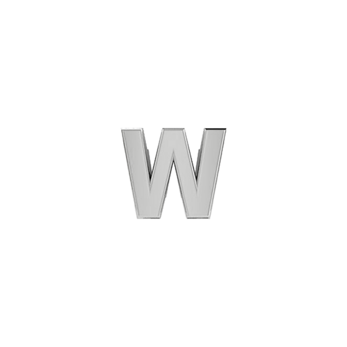 Petite Slider Solid Letter W Charm
