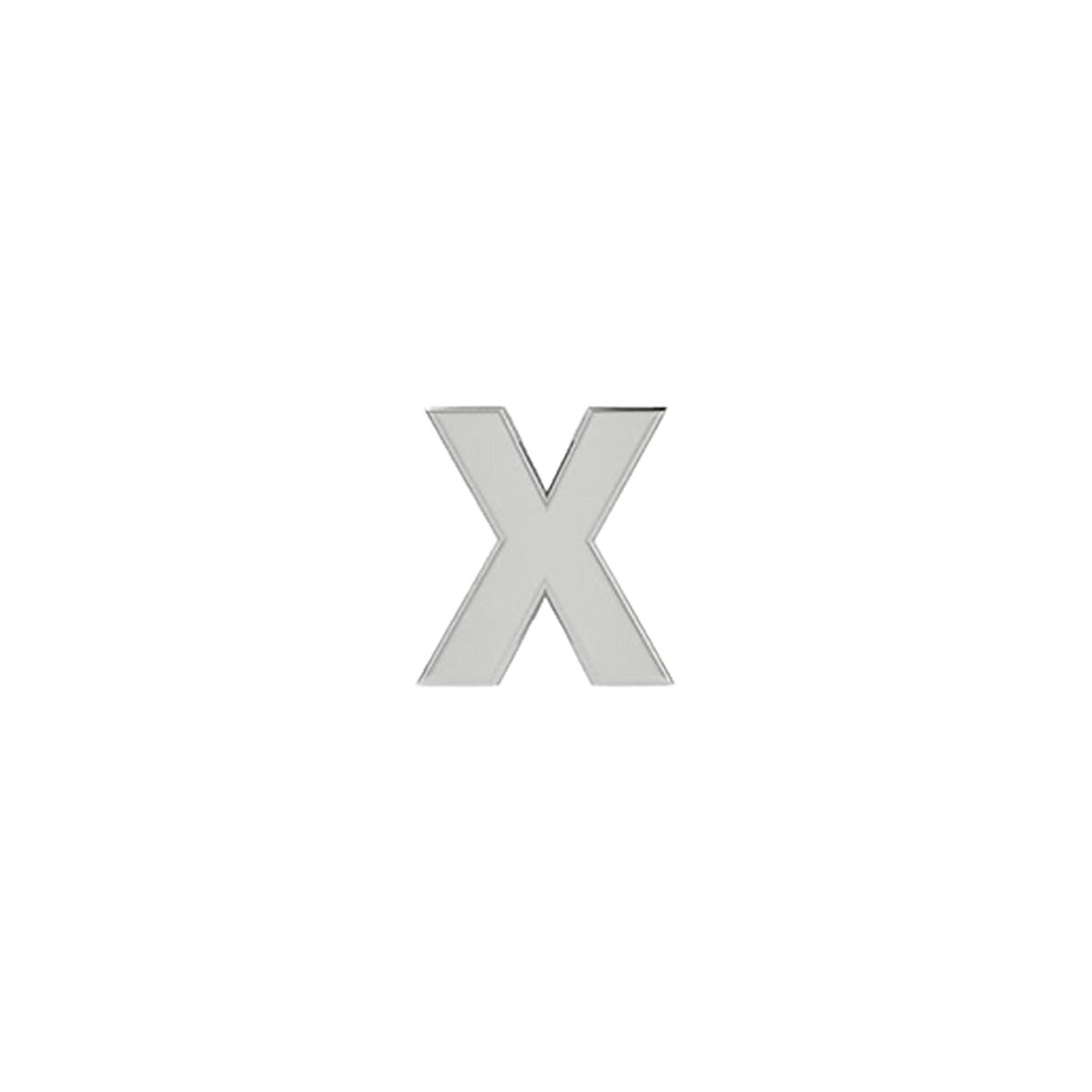 Petite Slider Solid Letter X Charm