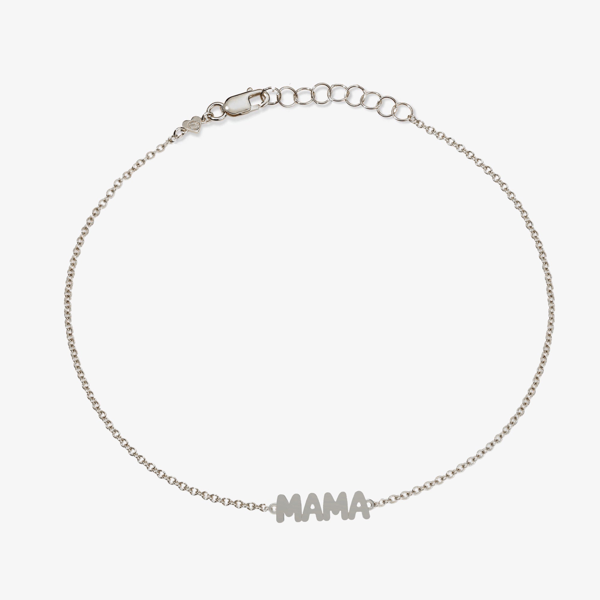 Mama Bubble Bracelet 14K White Gold MAMA