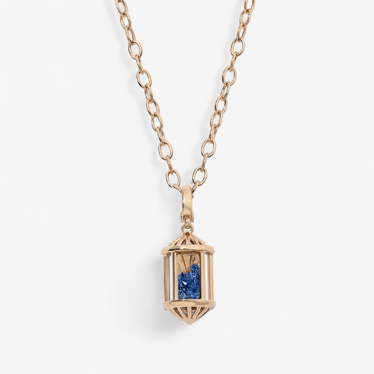Medium Sachet Pendant with Oval Chain