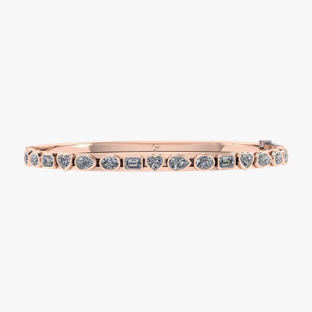 Petite Fancy Mixed Shape Slider Bangle™ 14K Rose Gold
