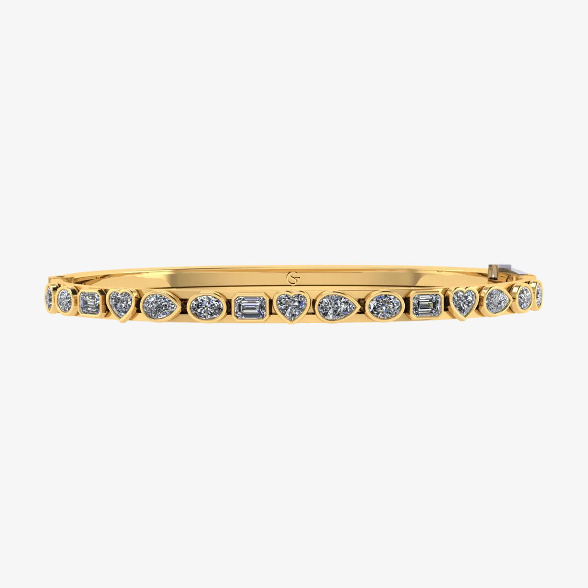Petite Fancy Mixed Shape Slider Bangle™ 14K Yellow Gold