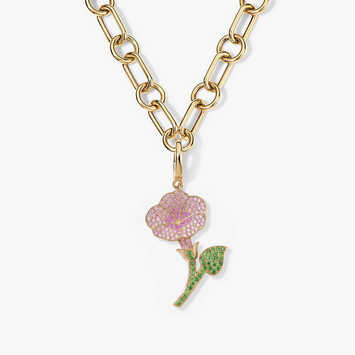 Large Token Morning Glory Birth Flower Charm