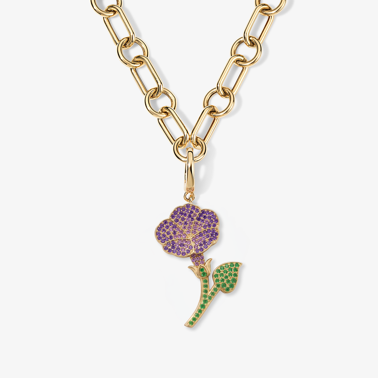 Large Token Morning Glory Birth Flower Charm