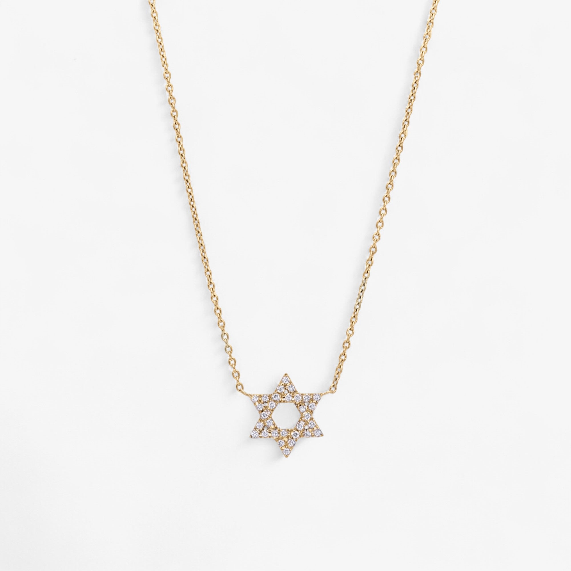 Star of David Pave Diamond Necklace