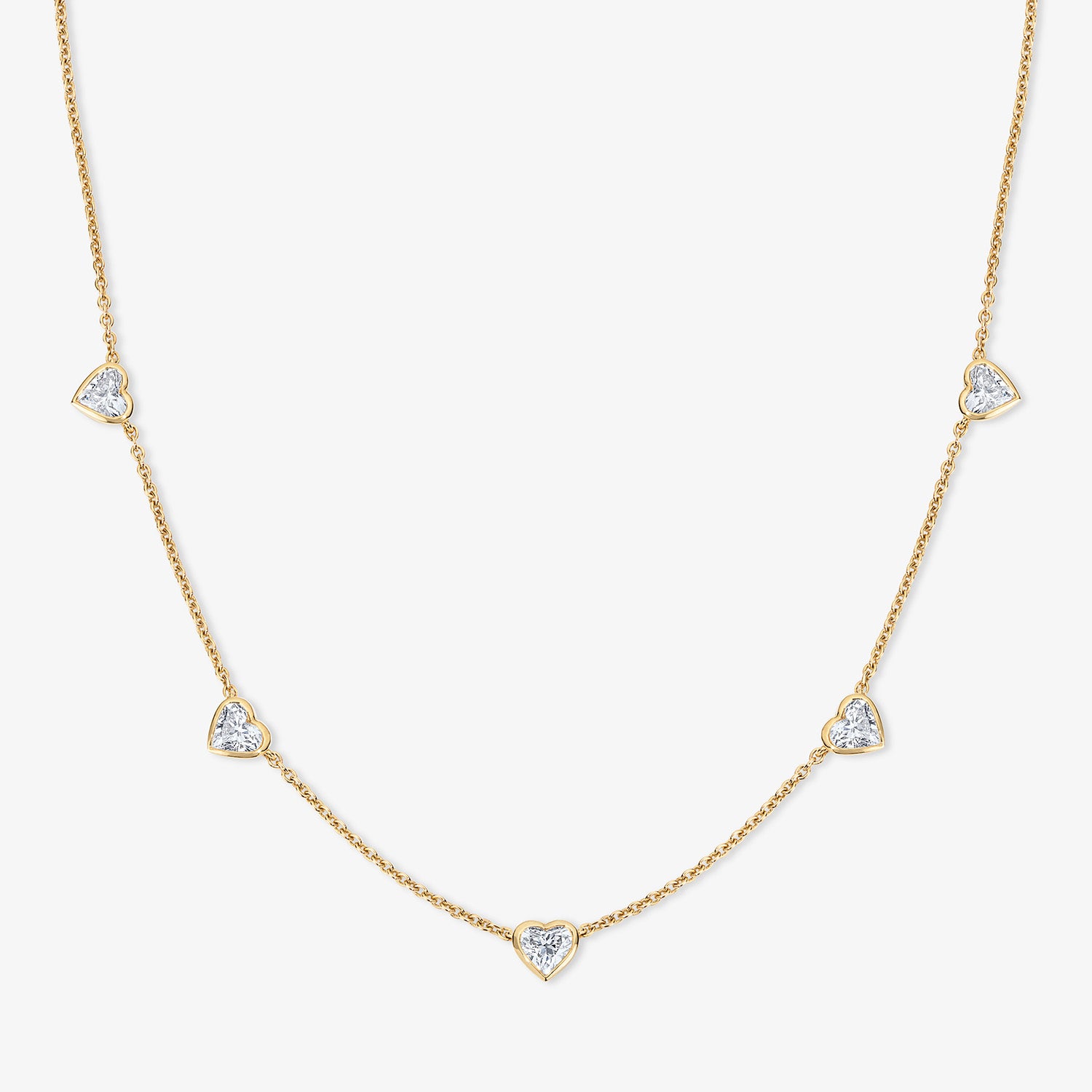 Margot Heart Shape Station Necklace