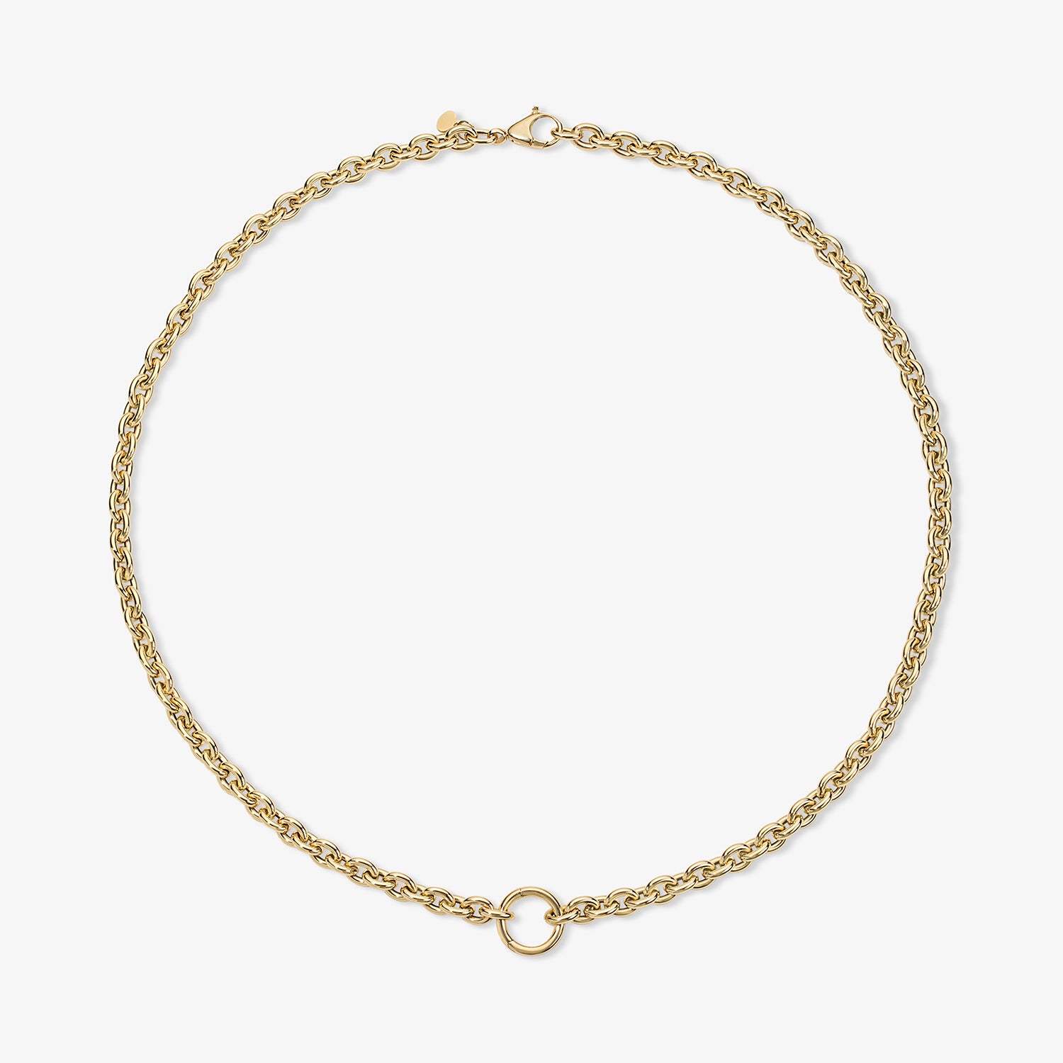 Cleo Oval Chain Necklace with Clasp