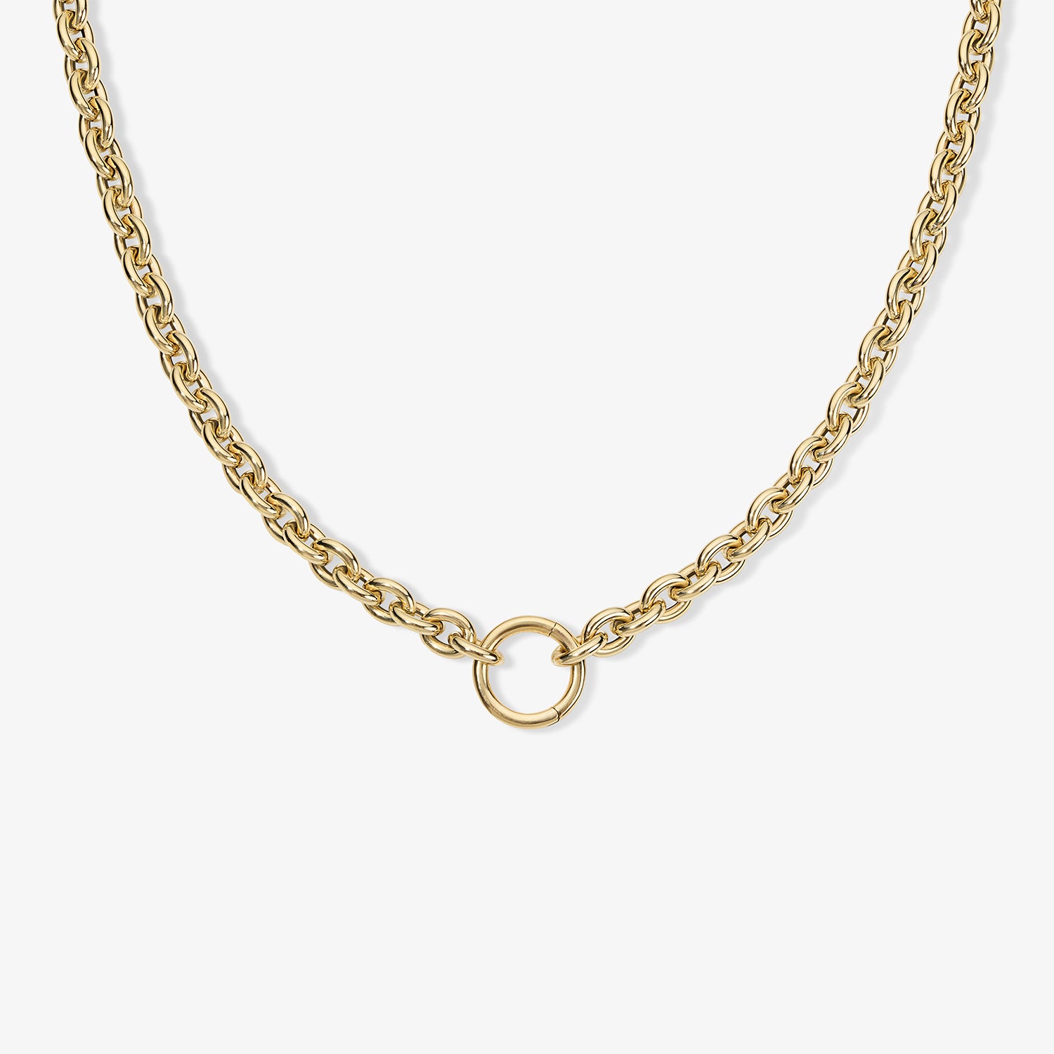 Cleo Oval Chain Necklace with Clasp