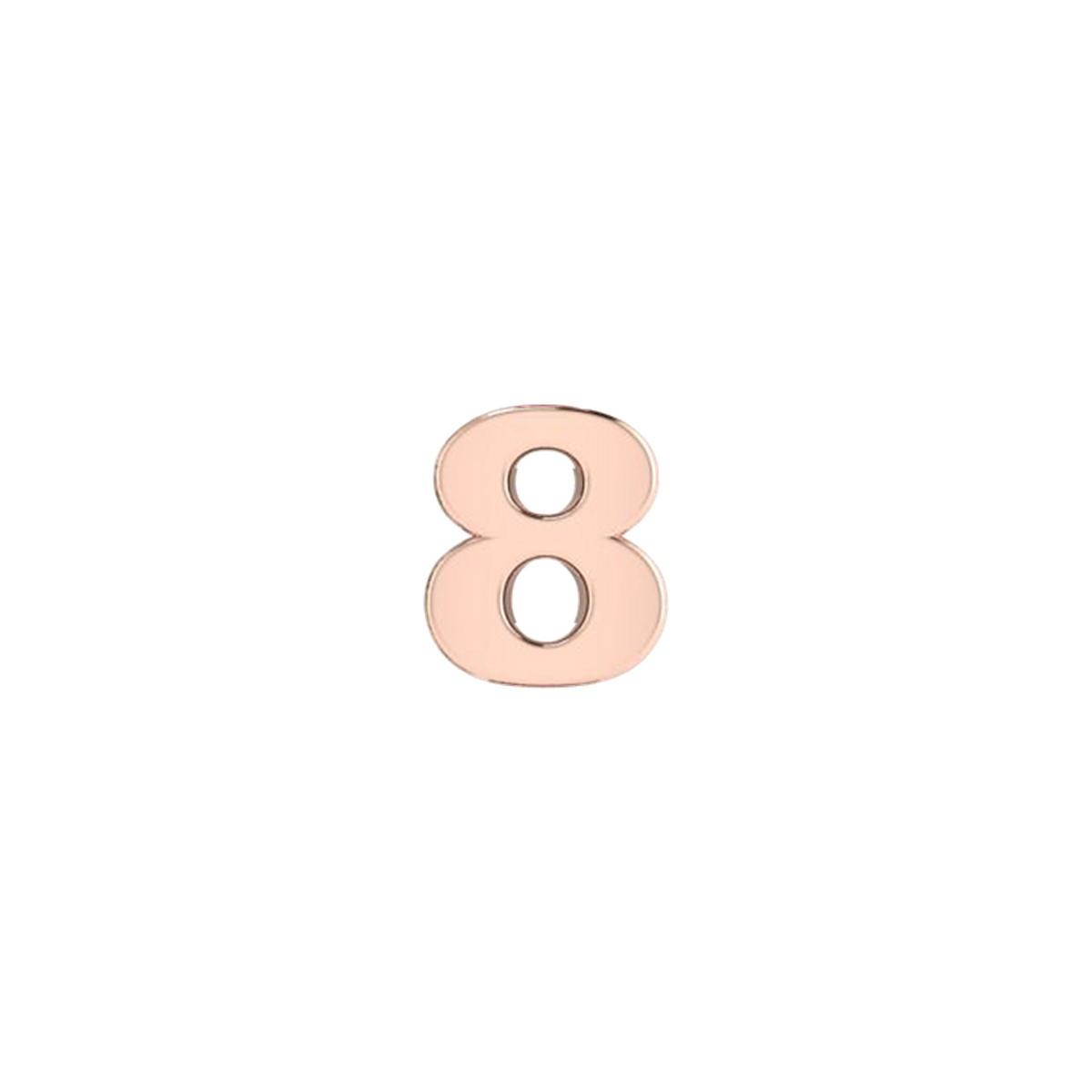 Petite Slider Solid Number 8 Charm