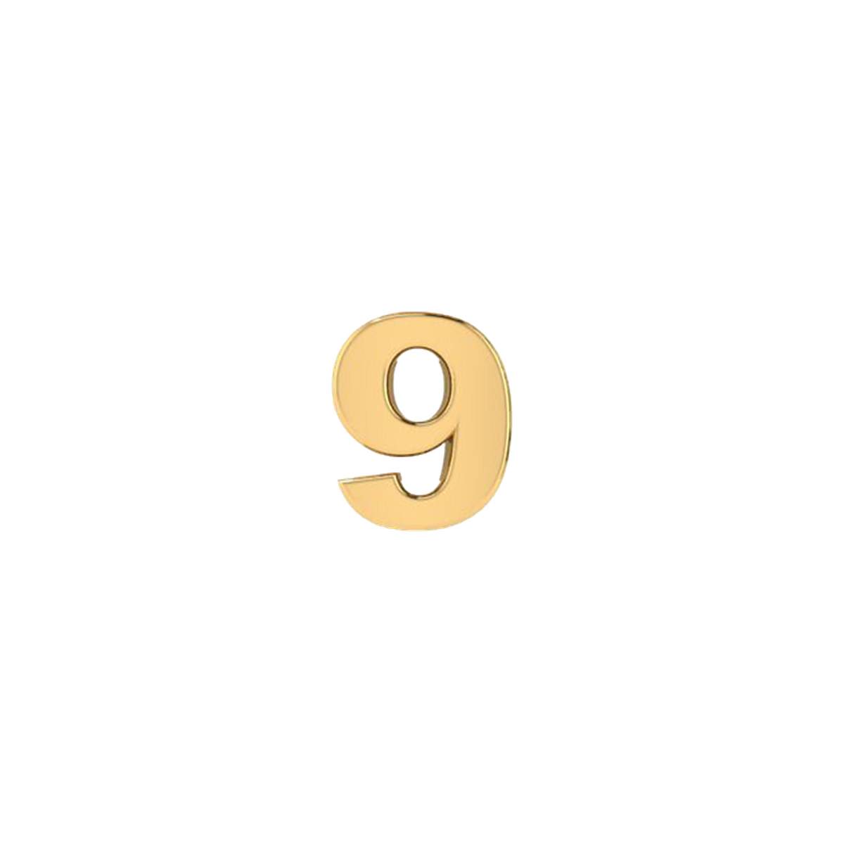Petite Slider Solid Number 9 Charm