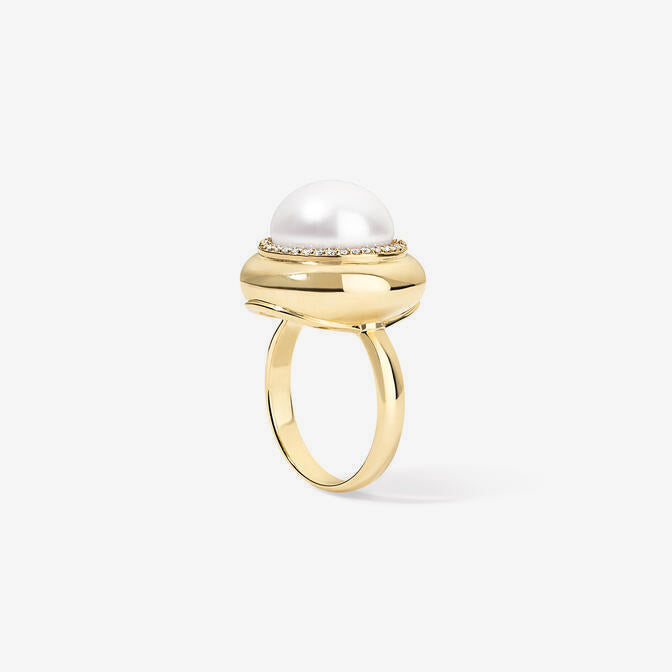 Large Candy Button Pearl Ring