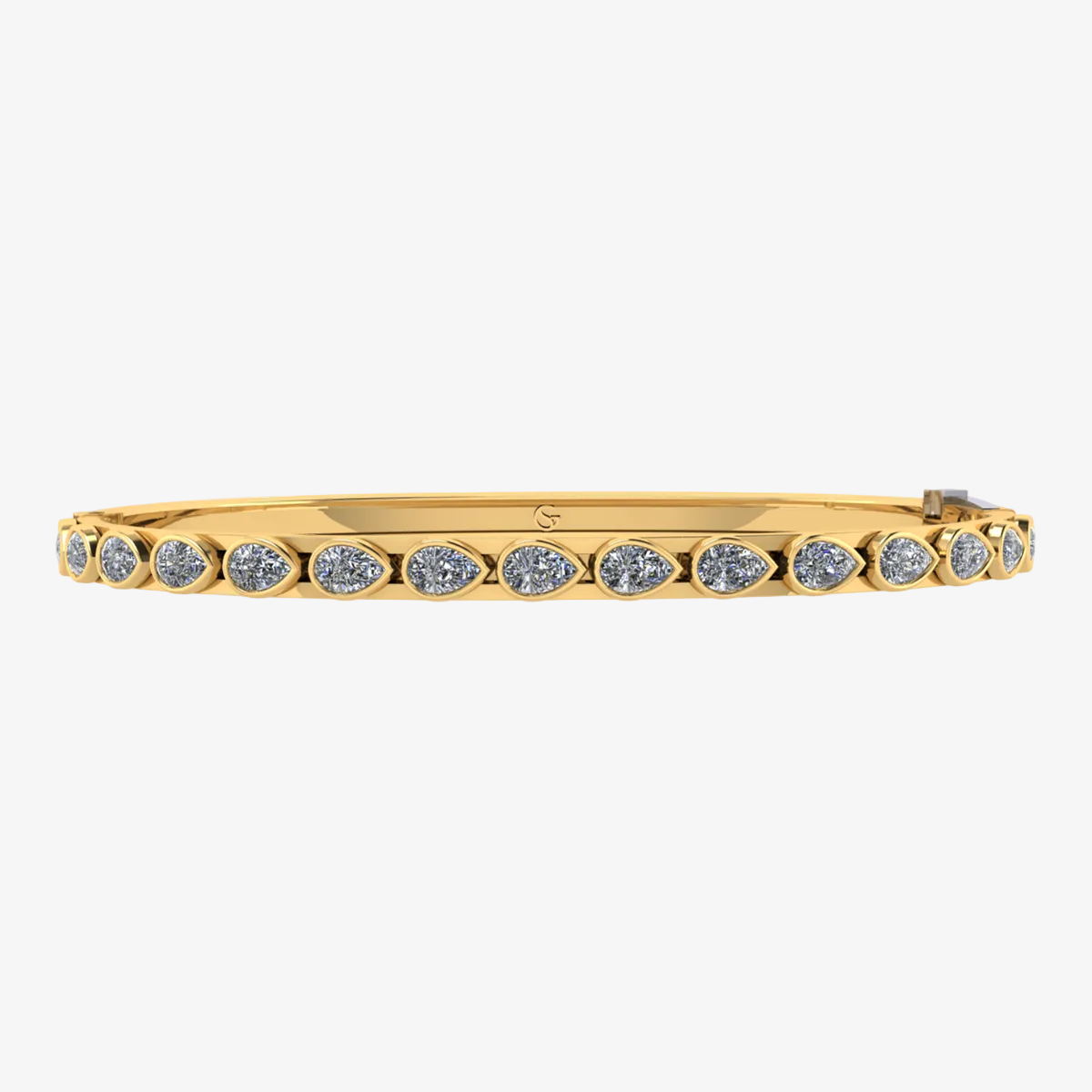 Petite Fancy Pear Slider Bangle™ 14K Yellow Gold
