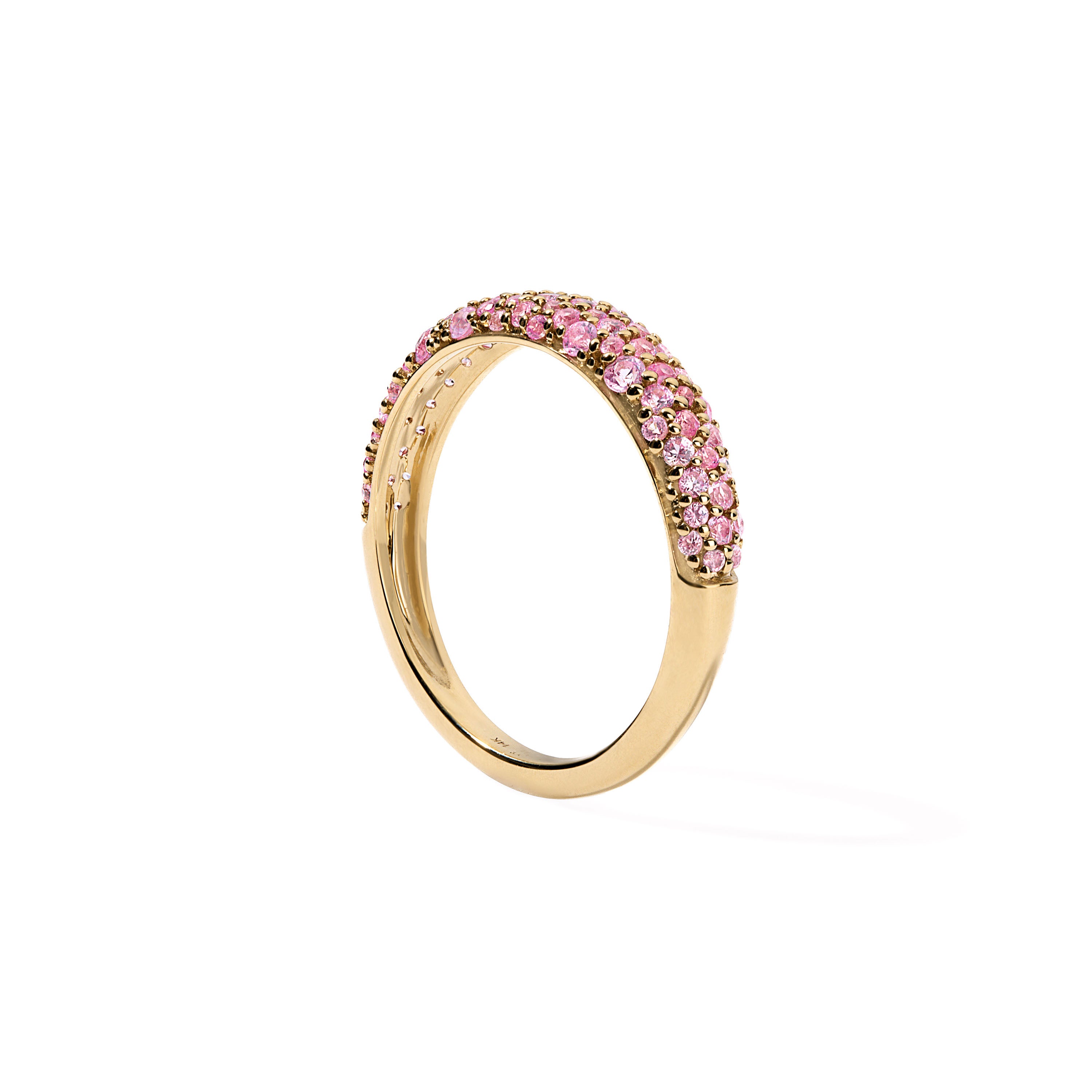 Pink Sapphire Pave Stack Ring