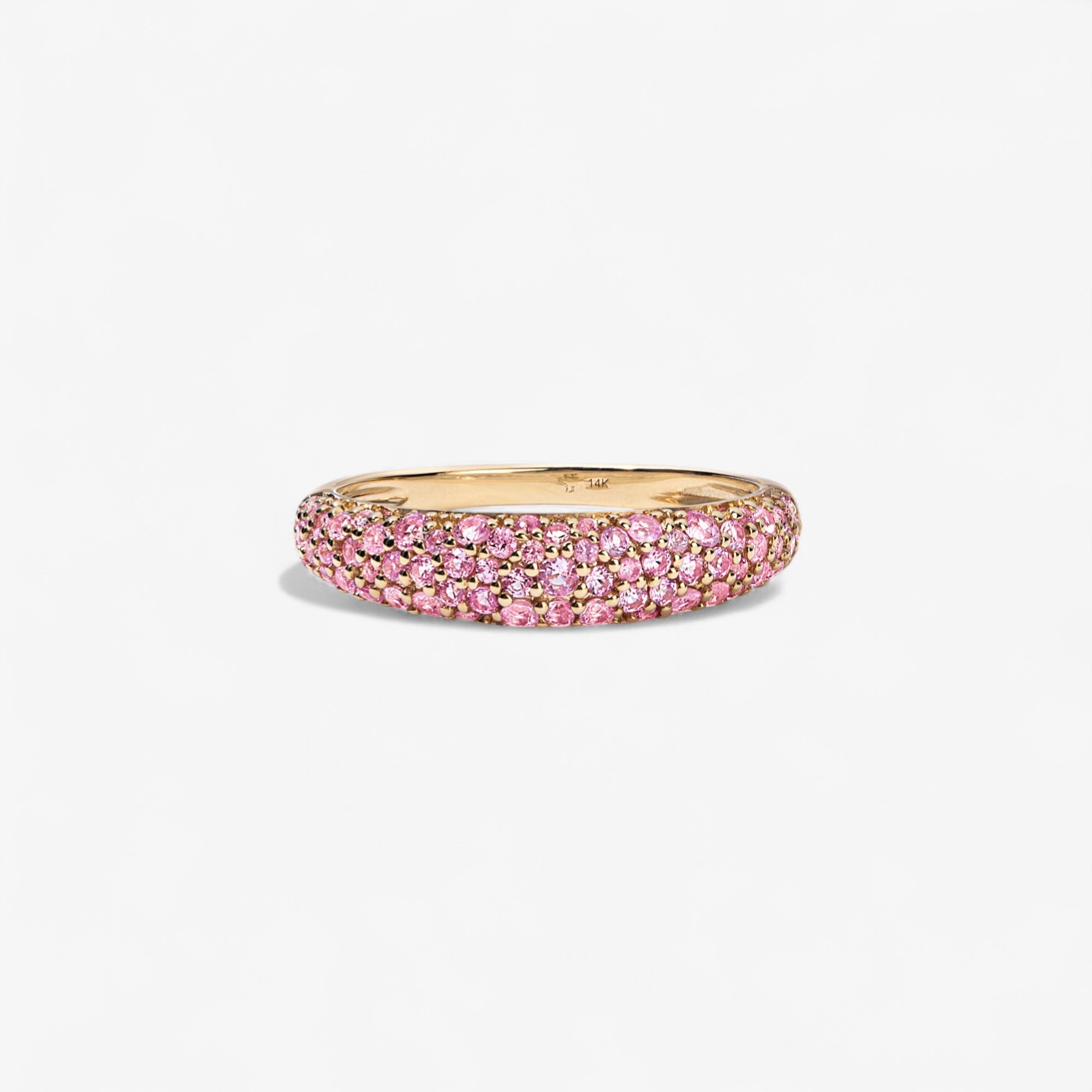 Madison Pink Sapphire Domed Stack Ring