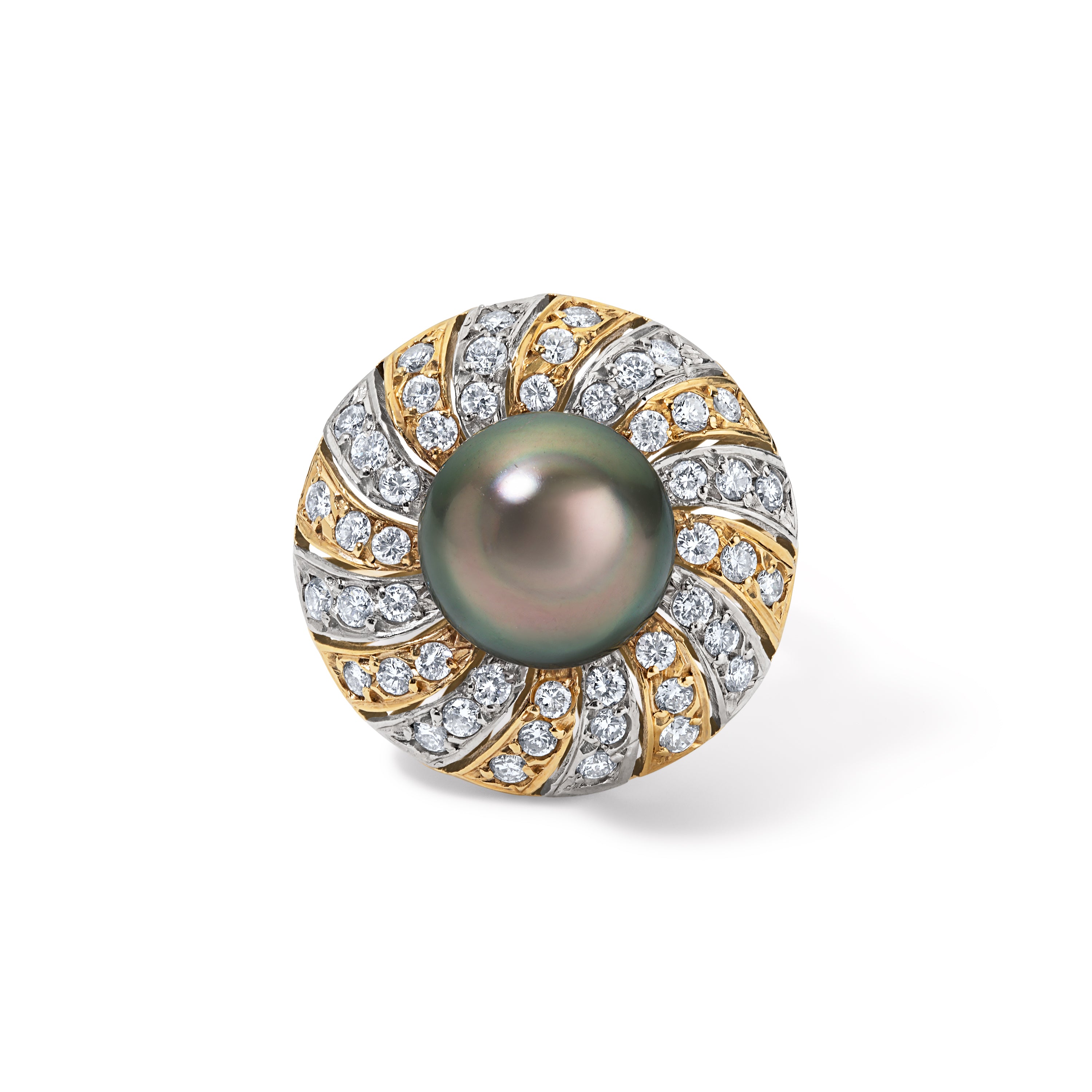 Cushion Top Center Pearl Ring