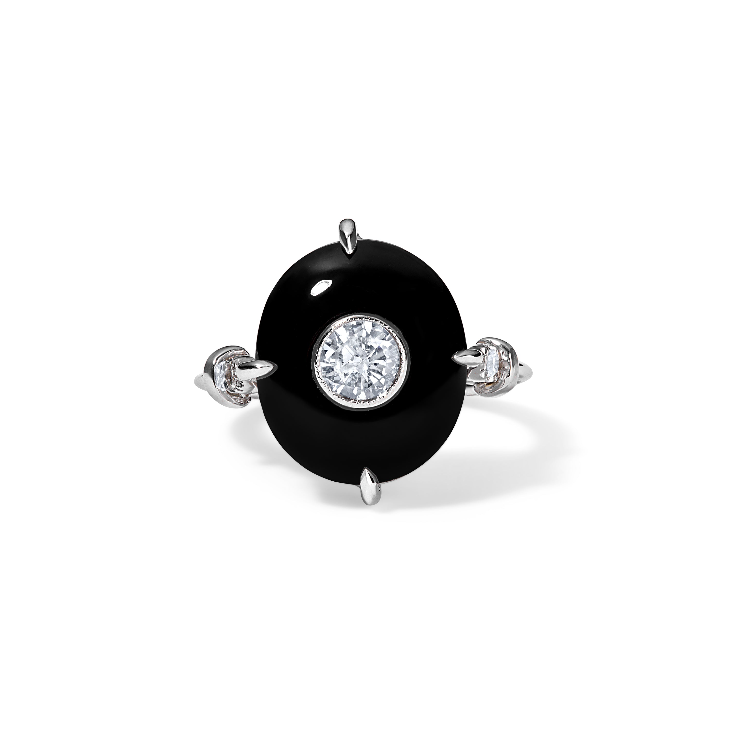 Onyx and Diamond Ring