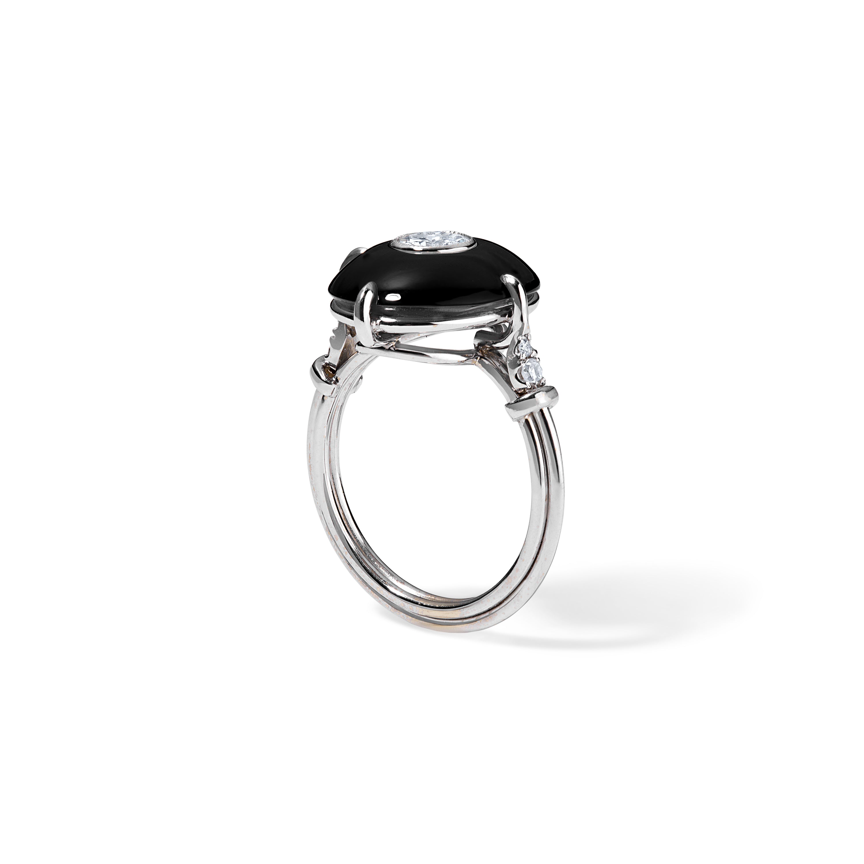 Onyx and Diamond Ring