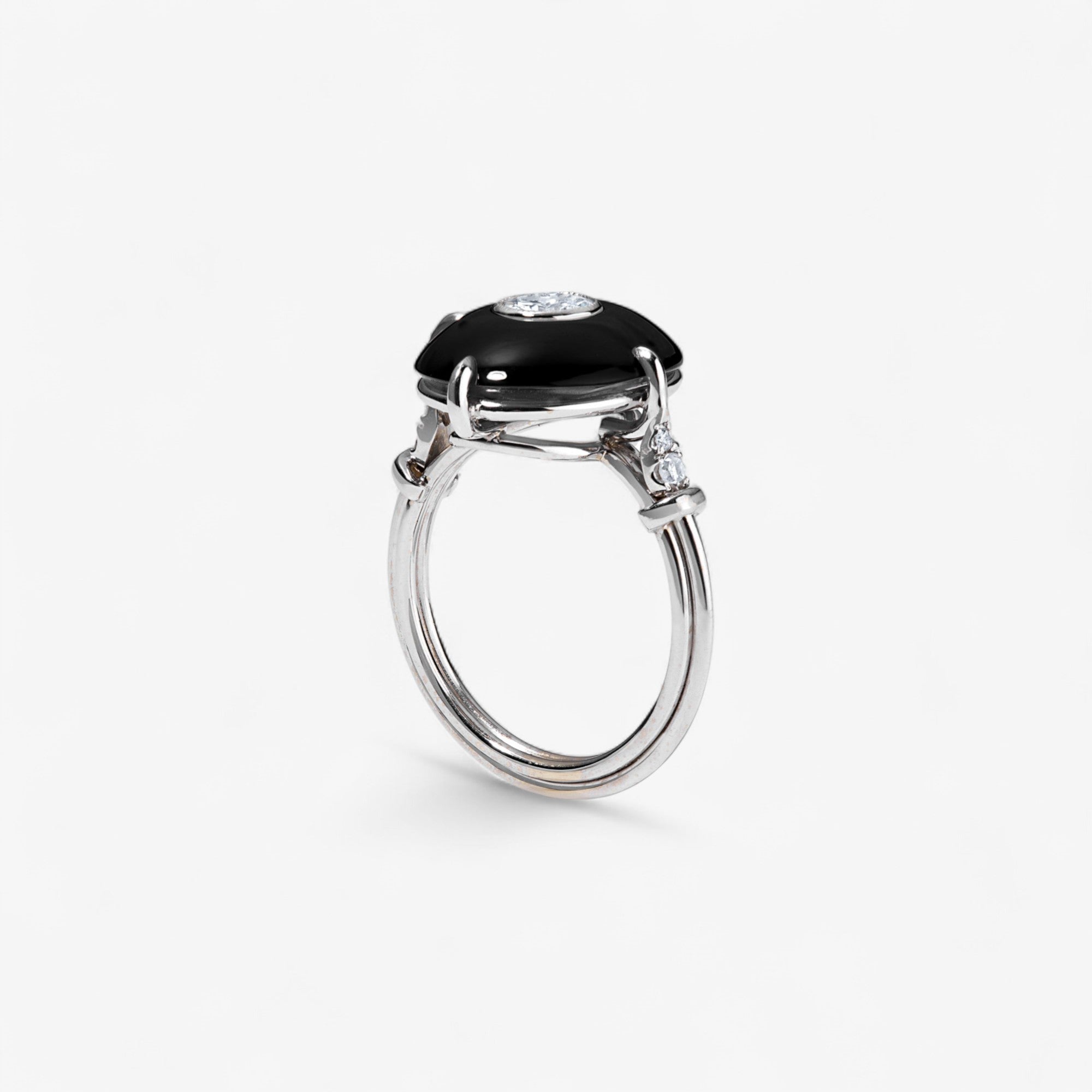 Onyx and Diamond Ring