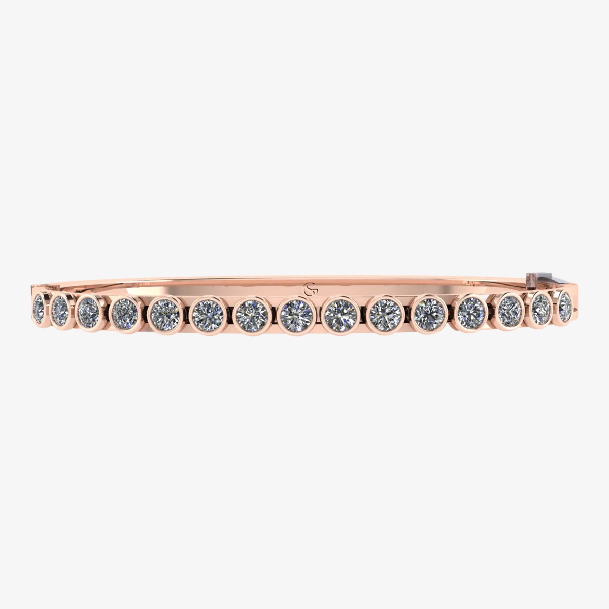 Petite Fancy Round Slider Bangle™ 14K Rose Gold