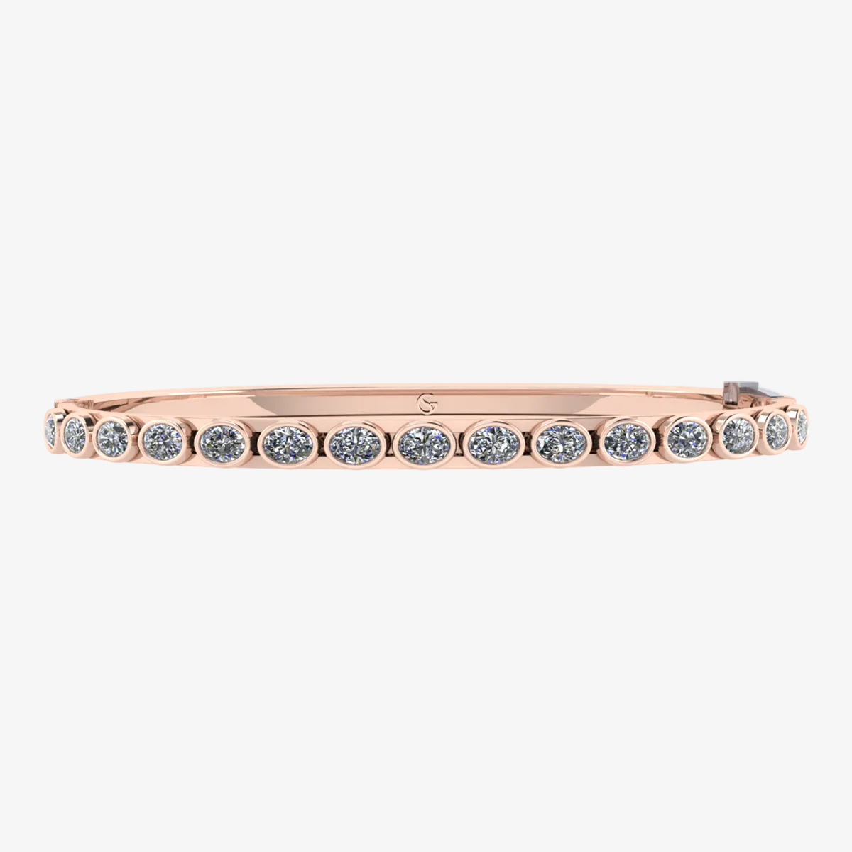 Petite Fancy Oval Slider Bangle™ 14K Rose Gold